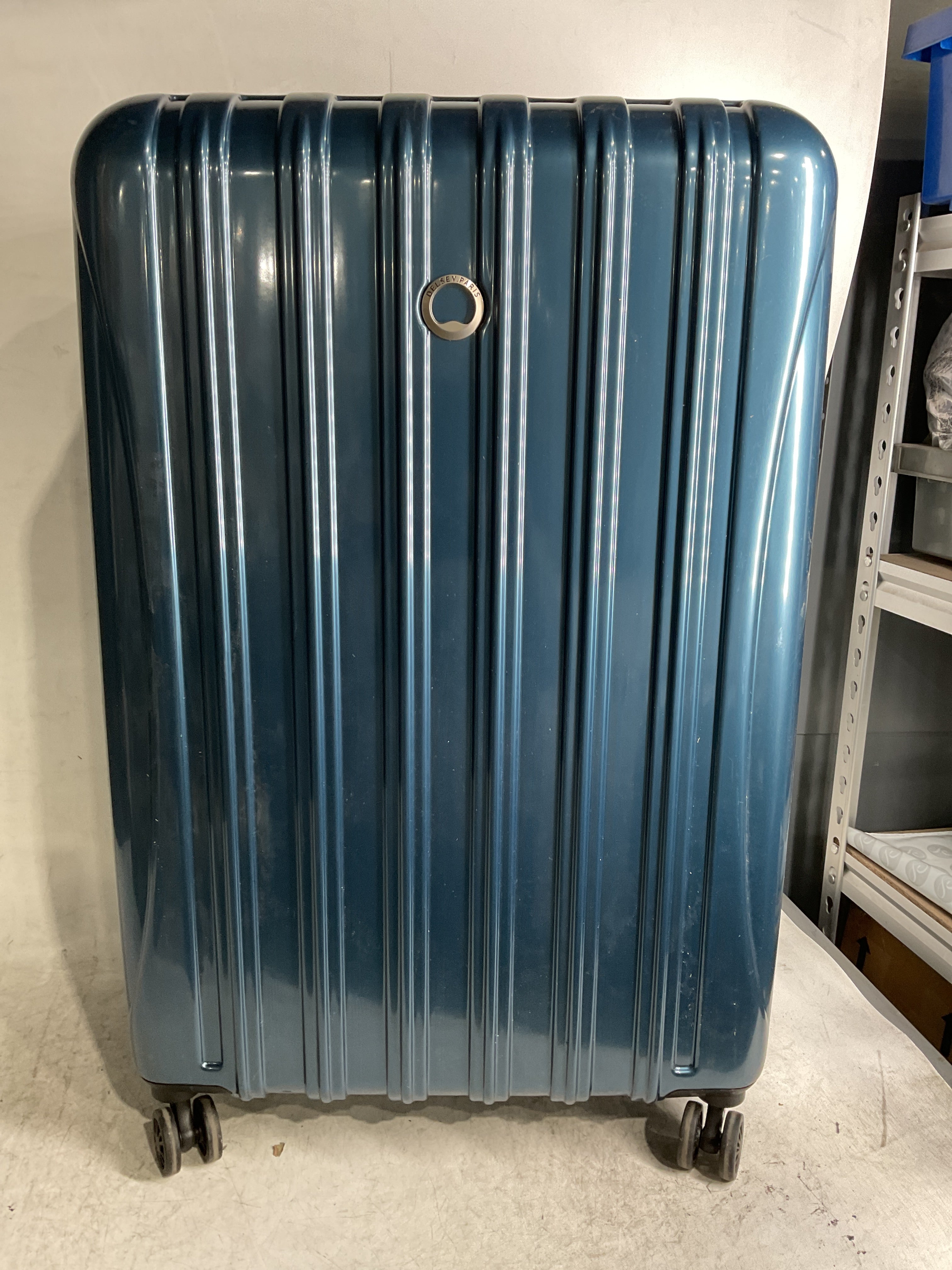 DELSEY Paris Helium Aero Hardside Expandable Luggage with Spinner Wheels ( Teal , Checked-Large 29 Inch ) Teal Checked Large 29 Inch U15