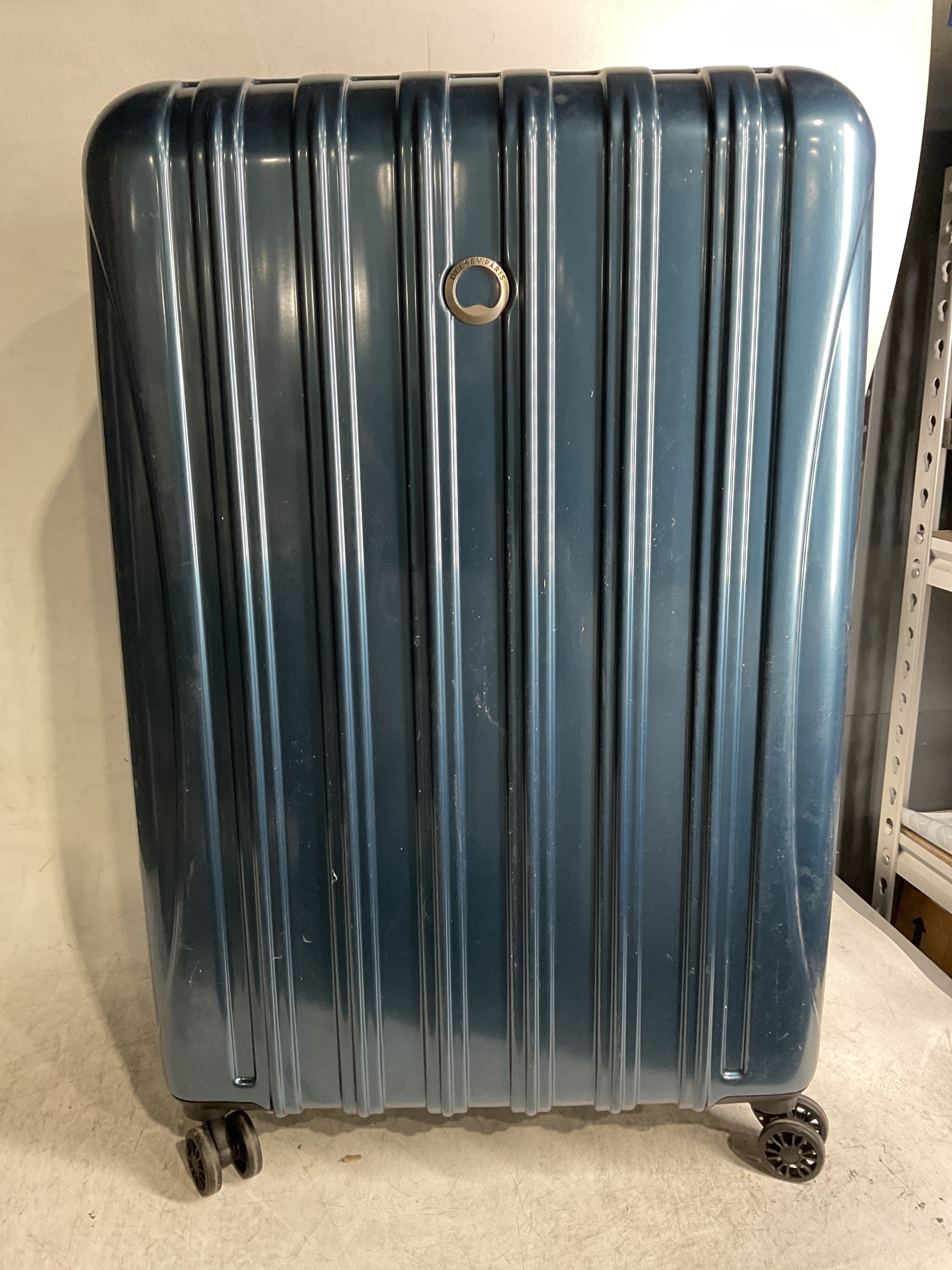 DELSEY Paris Helium Aero Hardside Expandable Luggage with Spinner Wheels ( Teal , Checked-Large 29 Inch ) Teal Checked Large 29 Inch U16