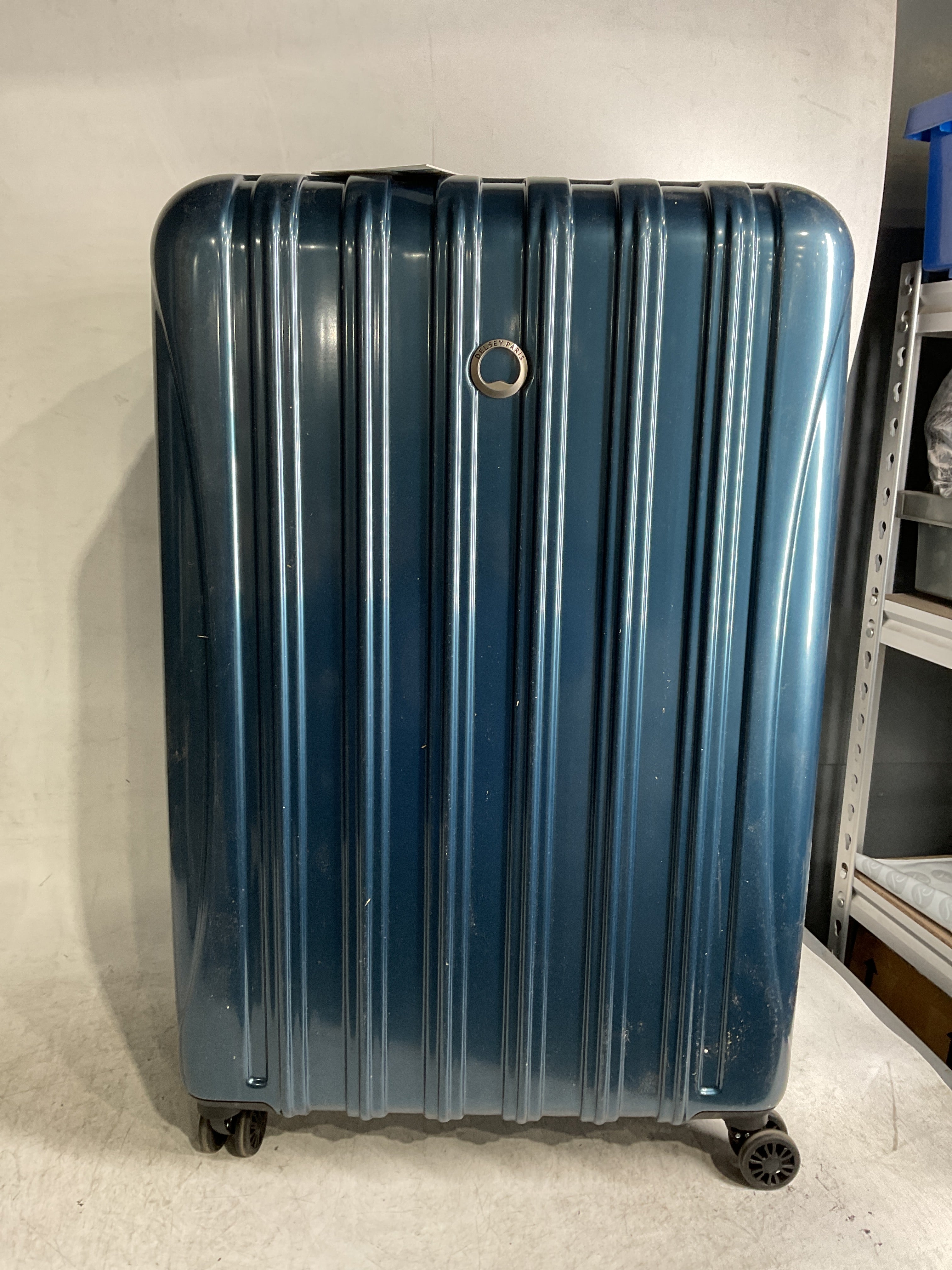 DELSEY Paris Helium Aero Hardside Expandable Luggage with Spinner Wheels ( Teal , Checked-Large 29 Inch ) Teal Checked Large 29 Inch U17