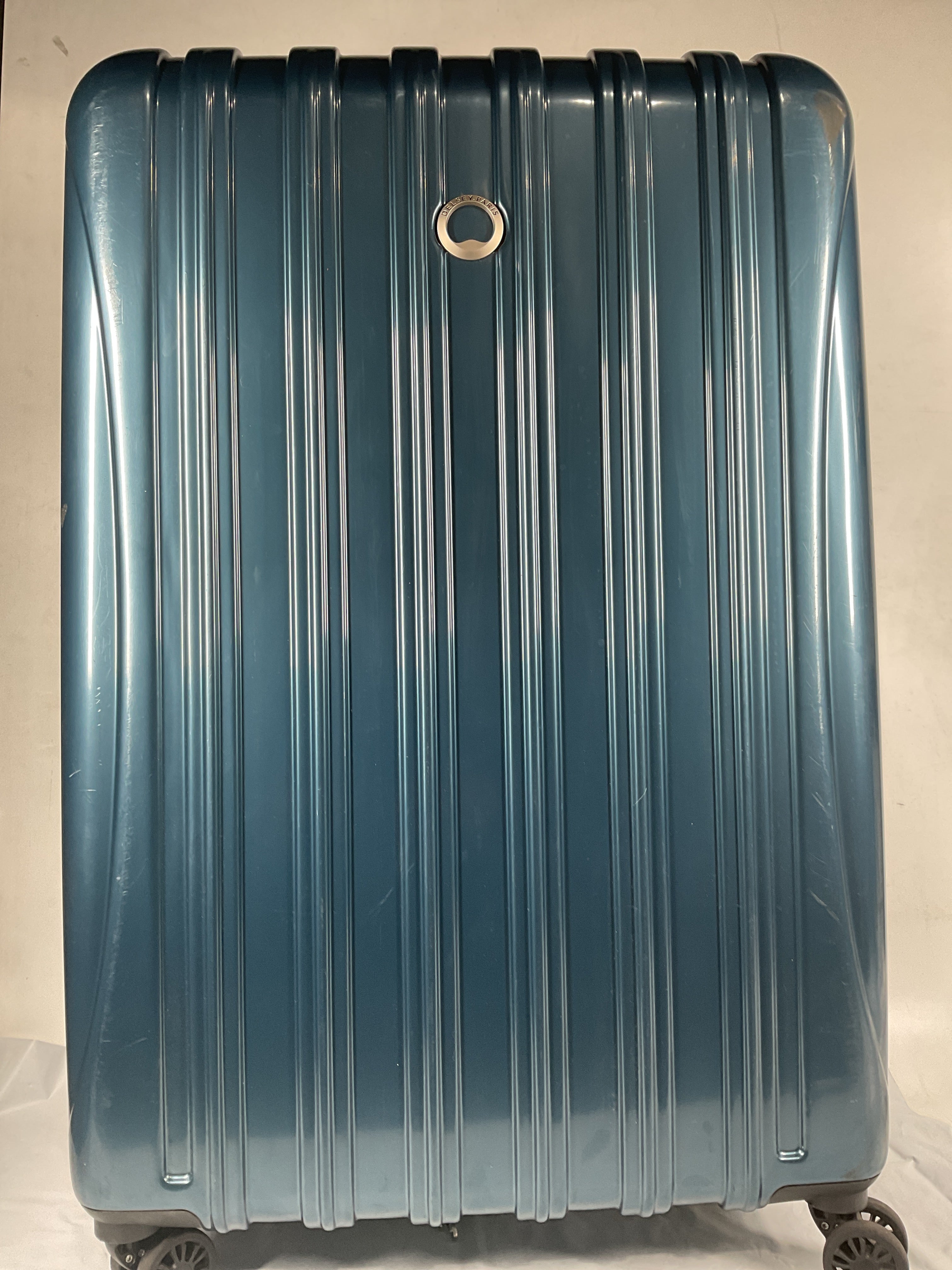 DELSEY Paris Helium Aero Hardside Expandable Luggage with Spinner Wheels ( Teal , Checked-Large 29 Inch ) Teal Checked Large 29 Inch U22