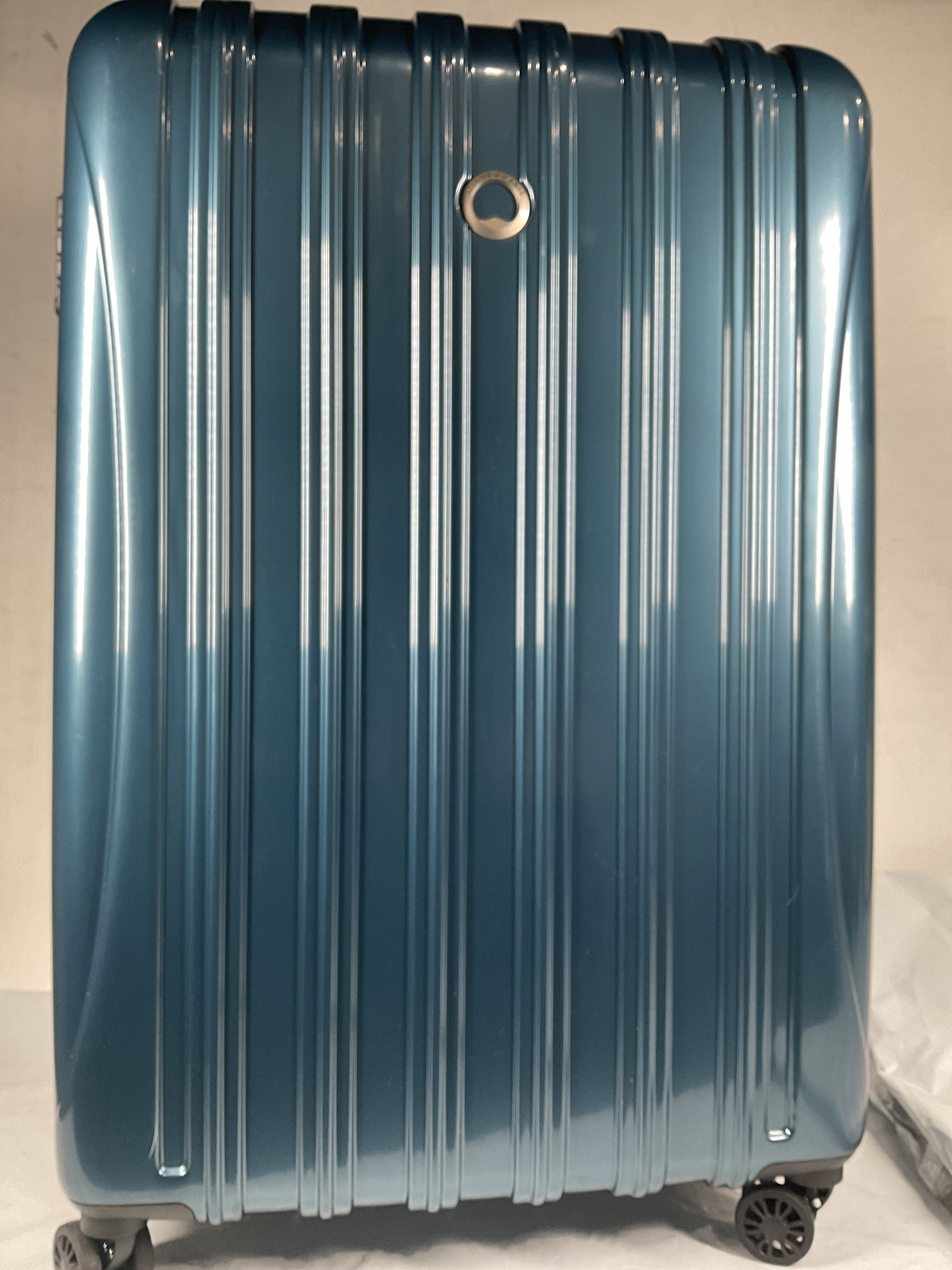 DELSEY Paris Helium Aero Hardside Expandable Luggage with Spinner Wheels ( Teal , Checked-Large 29 Inch ) Teal Checked Large 29 Inch U24