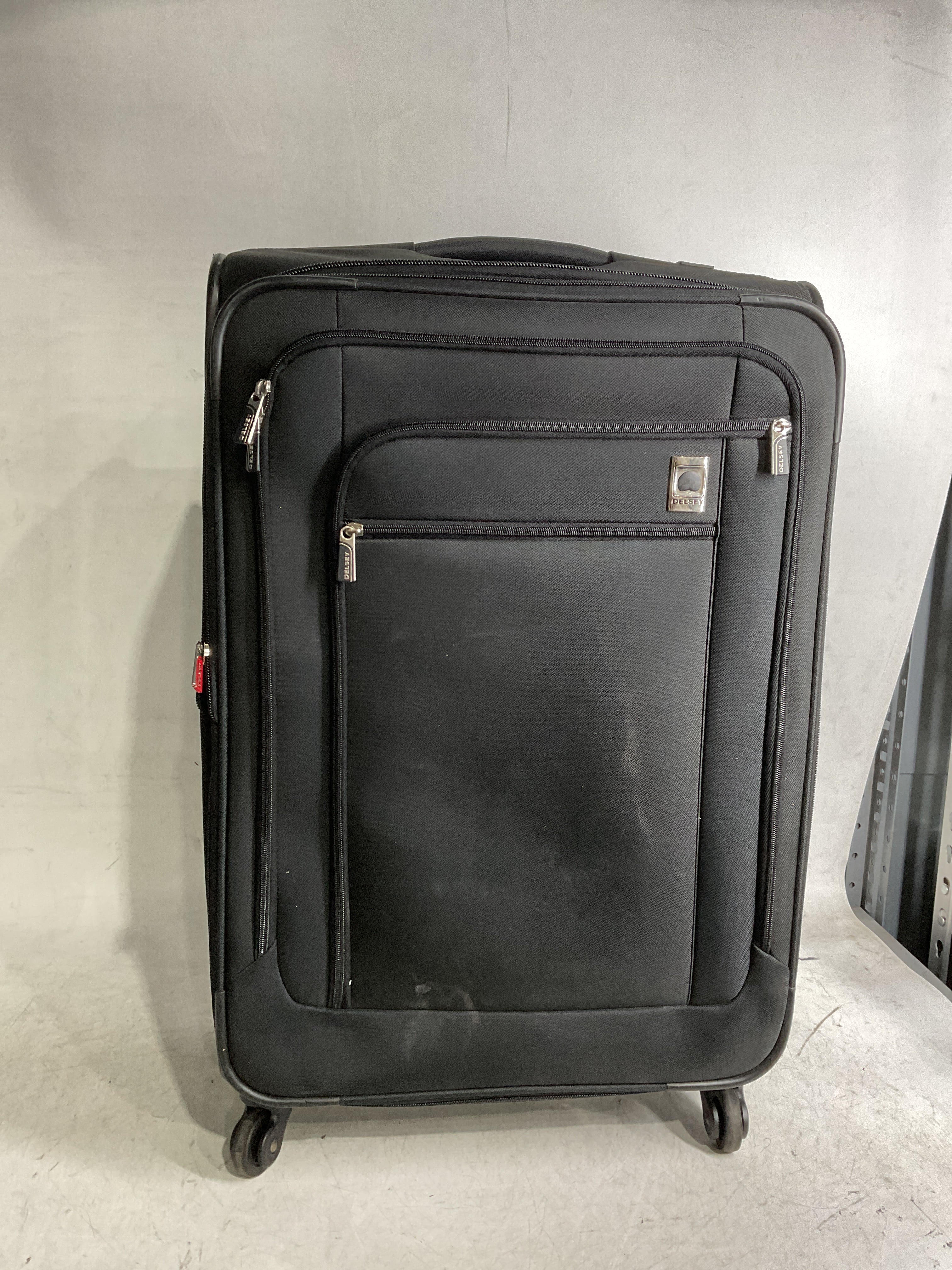 Delsey Luggage Helium Sky 25 Inch Expandable Spinner Suiter Trolley ( Black , One size ) Black One Size U1