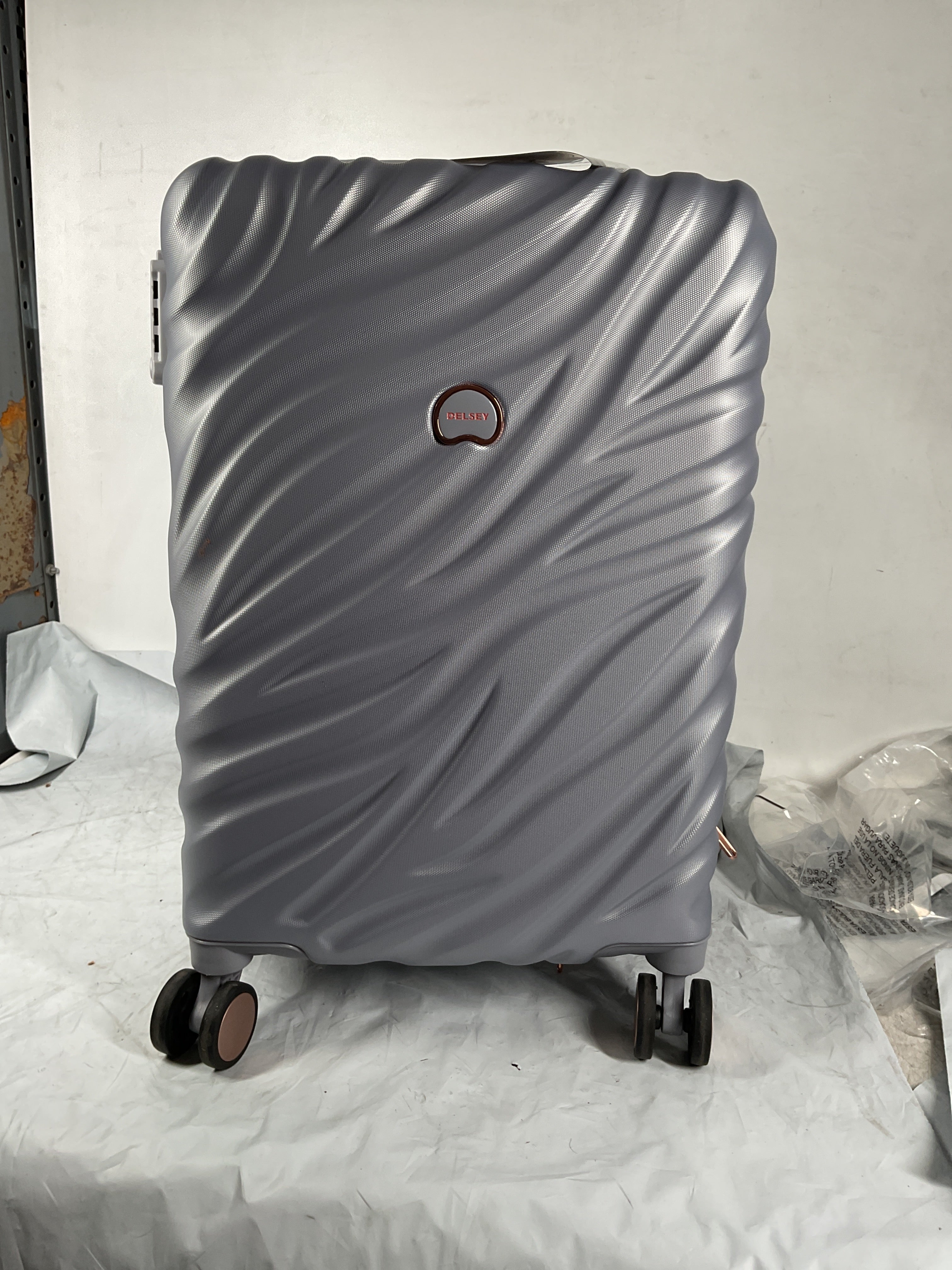 Delsey Alexis Lightweight Luggage, 4-Wheel Spinners Hardshell Suitcase, Expandable with TSA Lock ( Platinum/Rose Gold , Carry-On 21-Inch ) Platinum/Rose Gold Carry On 21 Inch U10