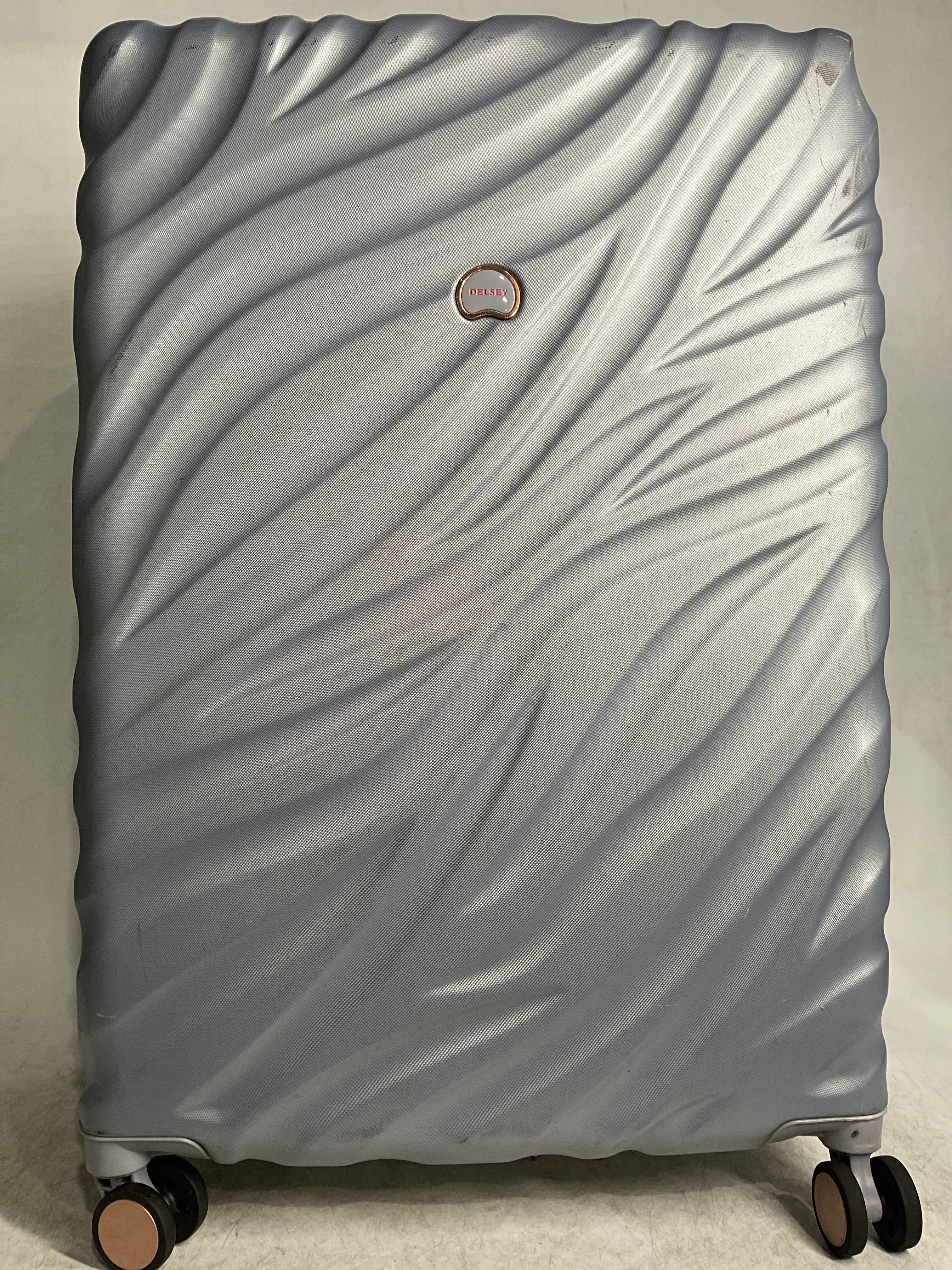 Delsey Alexis Lightweight Luggage, 4-Wheel Spinners Hardshell Suitcase, Expandable with TSA Lock  ( Platinum/Rose Gold , Checked-Large 29-Inch ) Platinum/Rose Gold Checked Large 29 Inch U9