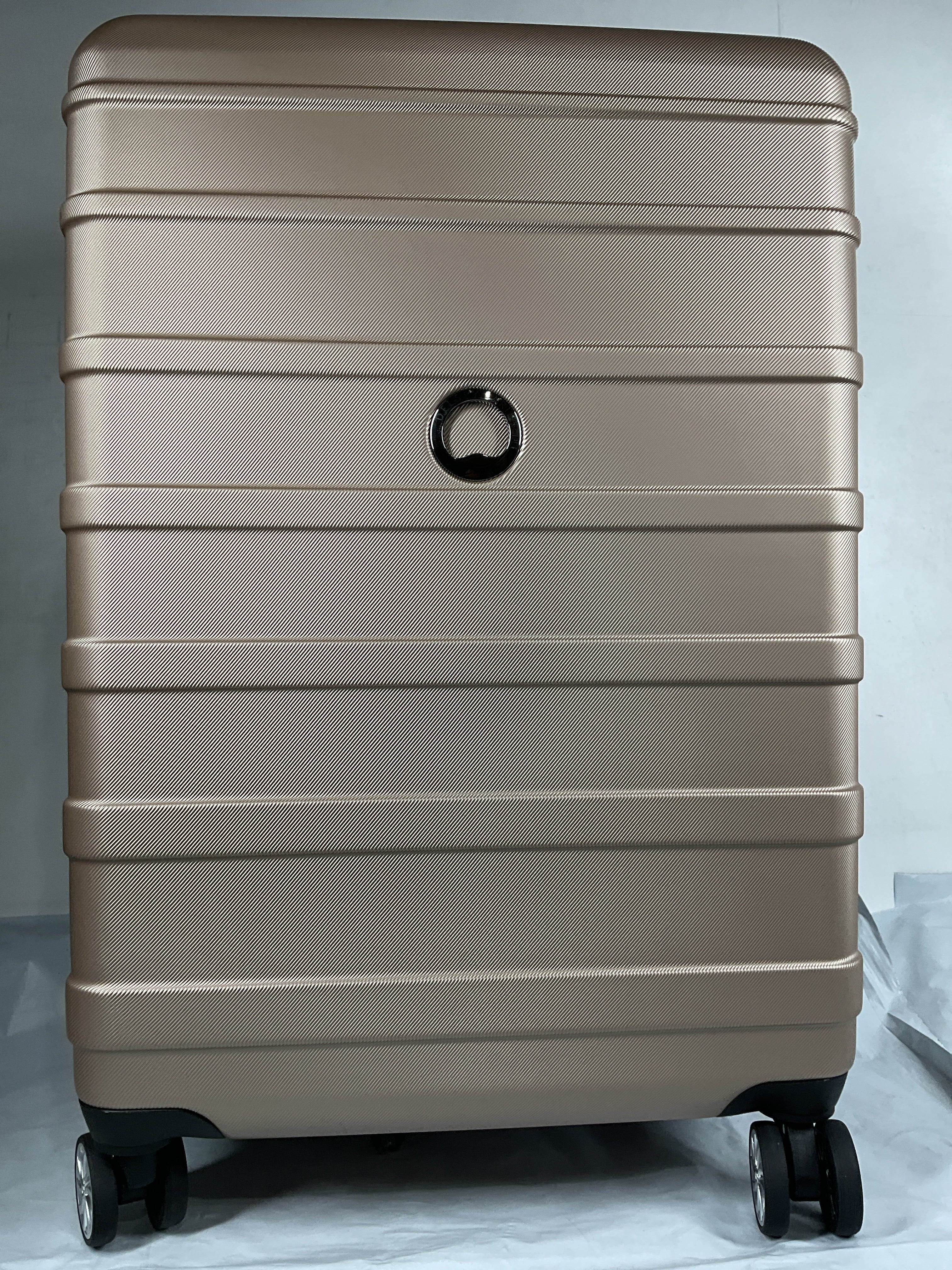 DELSEY Paris Margot Hardside Spinner Luggage Collection ( Gold , Checked Medium 24 Inch ) Gold Checked Medium 24 Inch U10