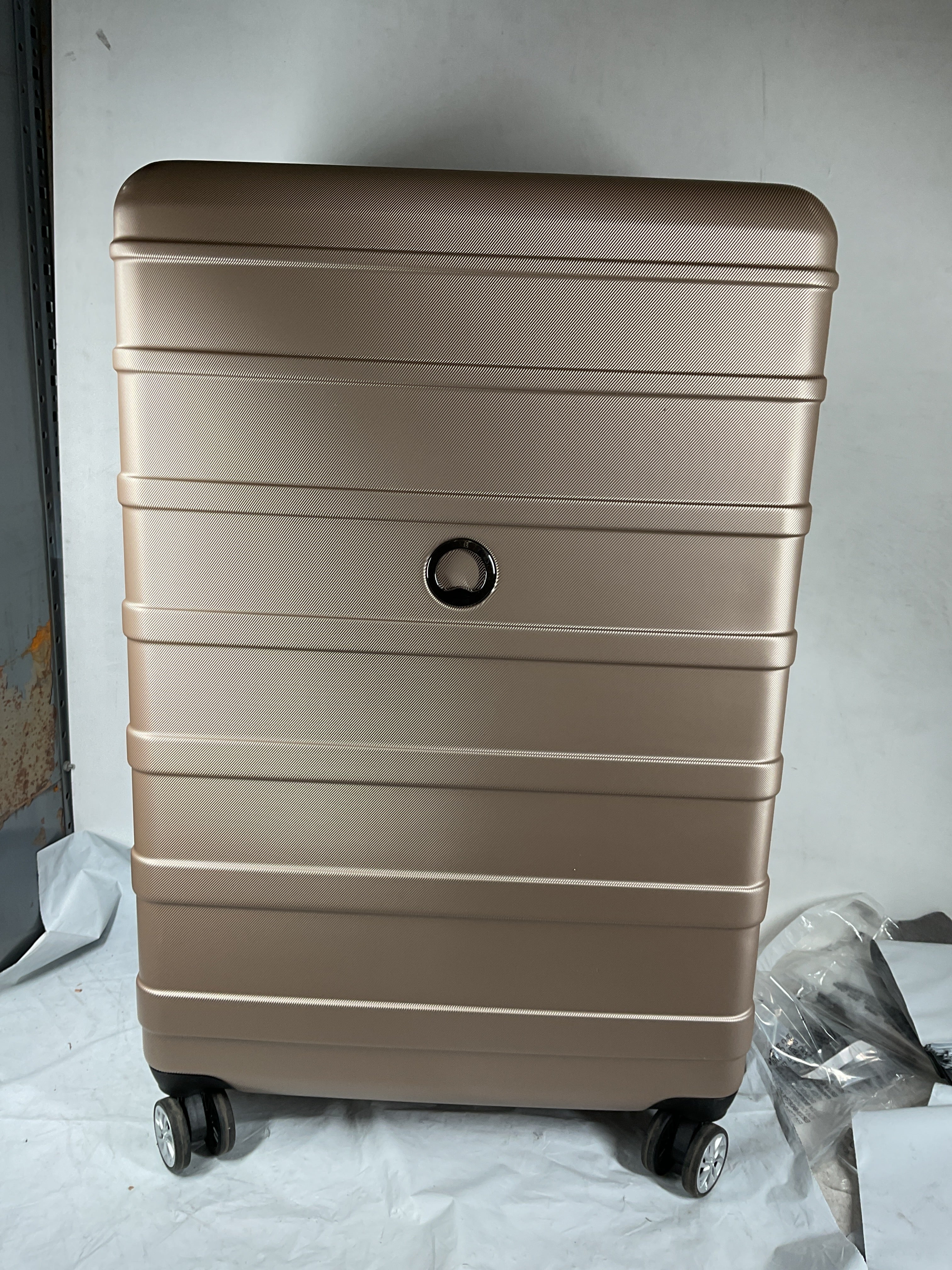DELSEY Paris Margot Hardside Spinner Luggage Collection ( Gold , Checked Large 28 Inch ) Gold Checked Large 28 Inch U29