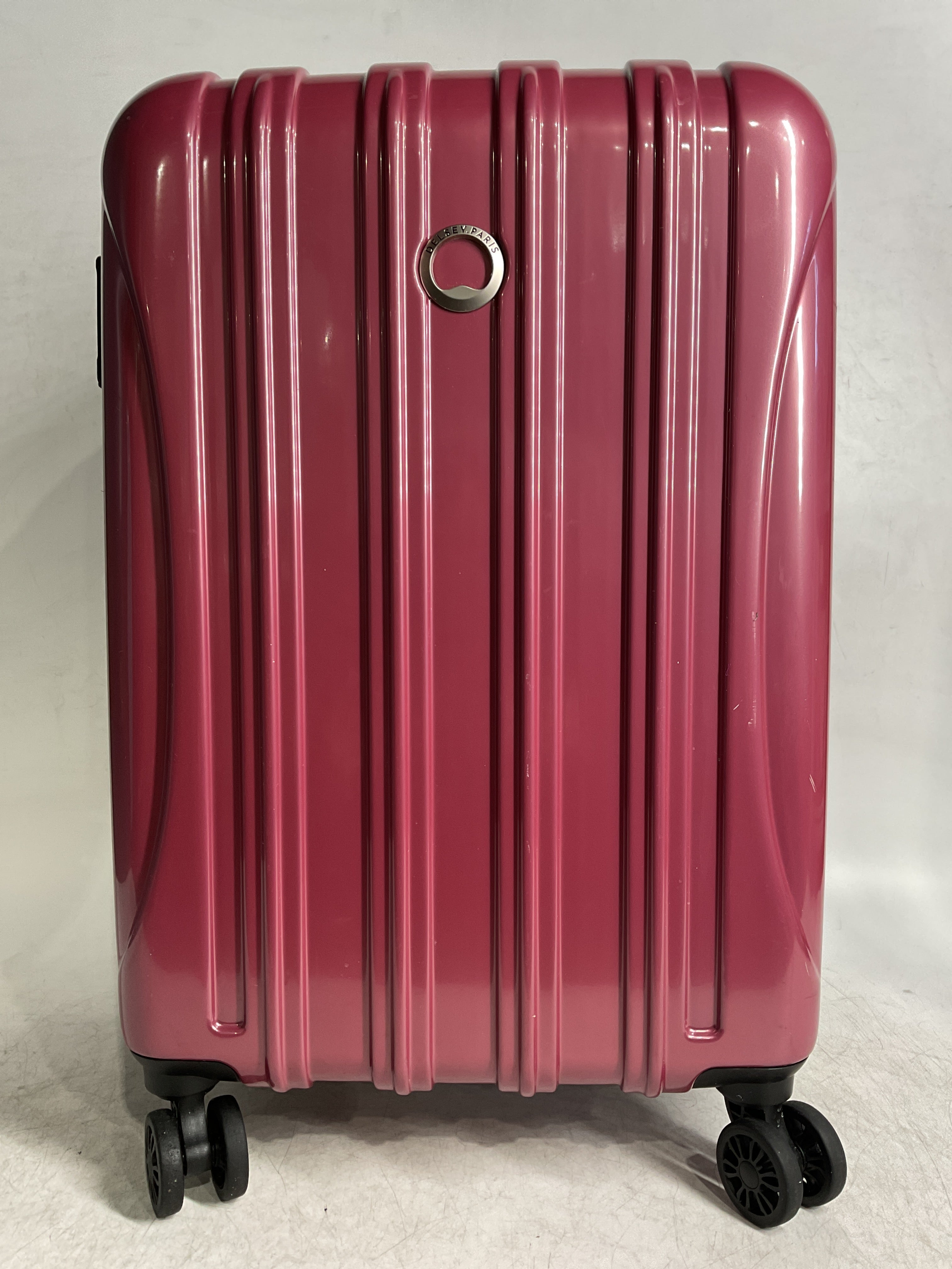 DELSEY Paris Helium Aero Hardside Expandable Luggage with Spinner Wheels ( Peony Pink , Carry-On 21 Inch ) Peony Pink Carry On 21 Inch U1