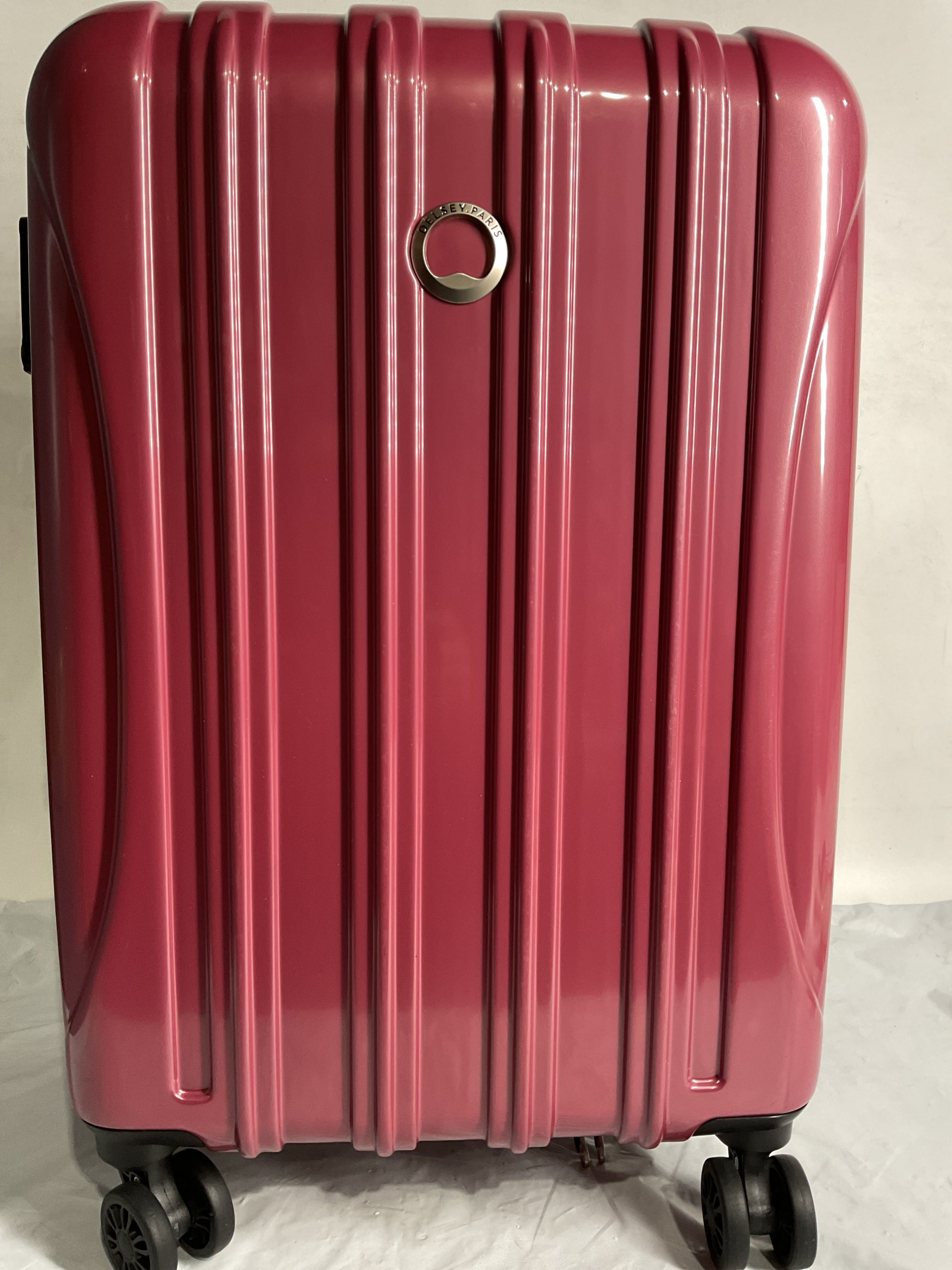 DELSEY Paris Helium Aero Hardside Expandable Luggage with Spinner Wheels ( Peony Pink , Carry-On 21 Inch ) Peony Pink Carry On 21 Inch U3