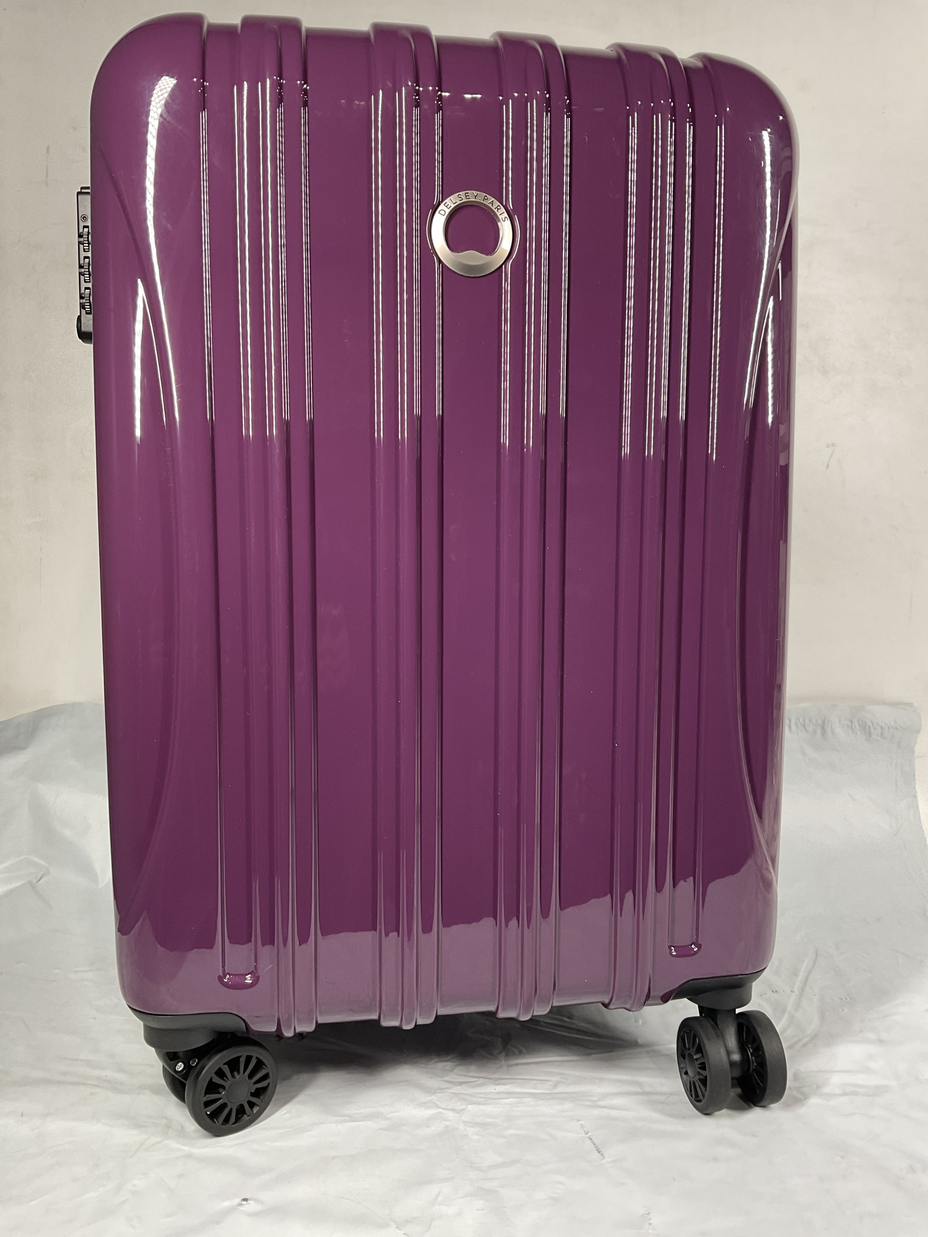 DELSEY Paris Helium Aero Hardside Expandable Luggage with Spinner Wheels ( Plum , Carry-On 21 Inch ) Plum Carry On 21 Inch U6
