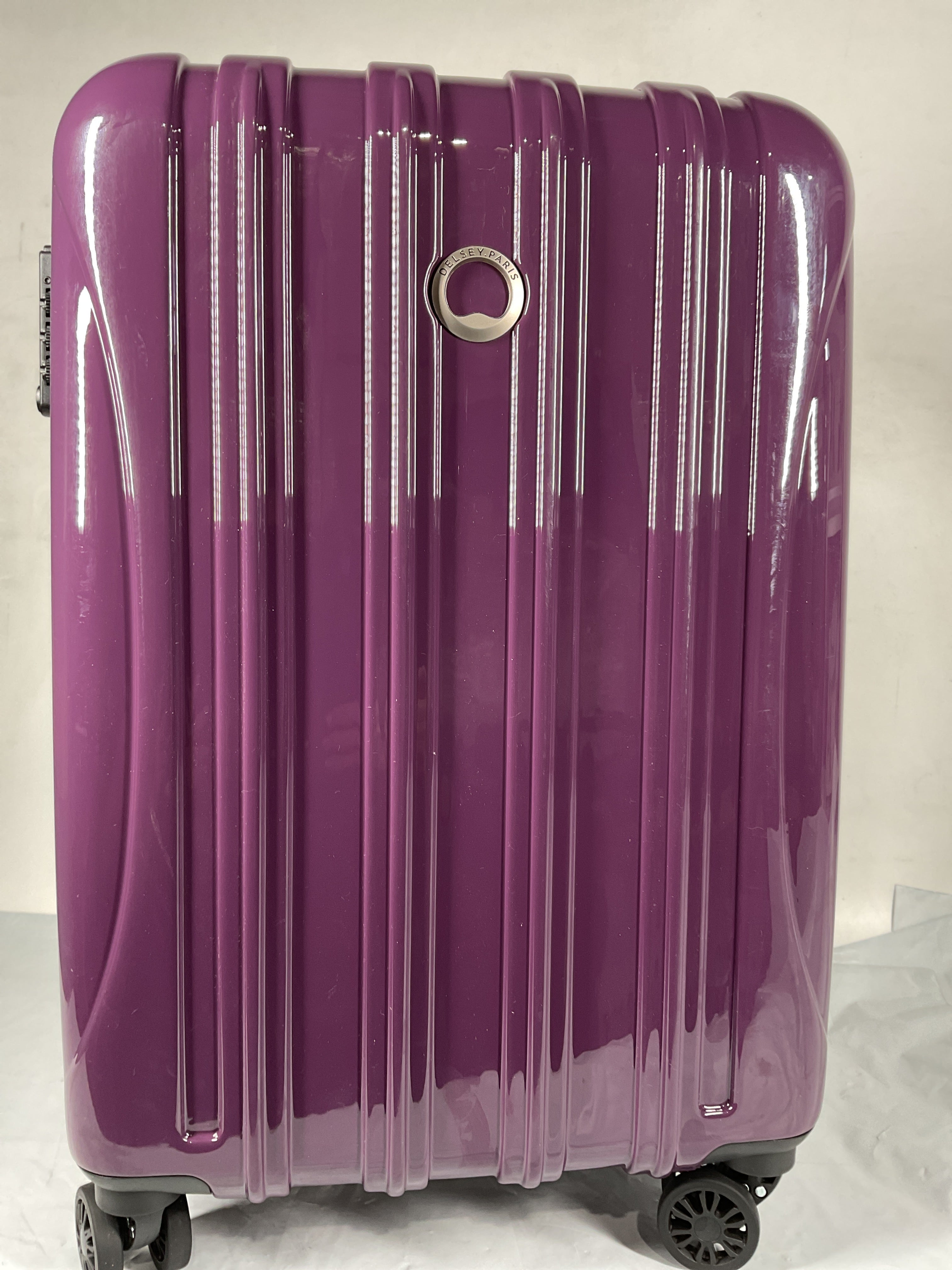 DELSEY Paris Helium Aero Hardside Expandable Luggage with Spinner Wheels ( Plum , Carry-On 21 Inch ) Plum Carry On 21 Inch U9