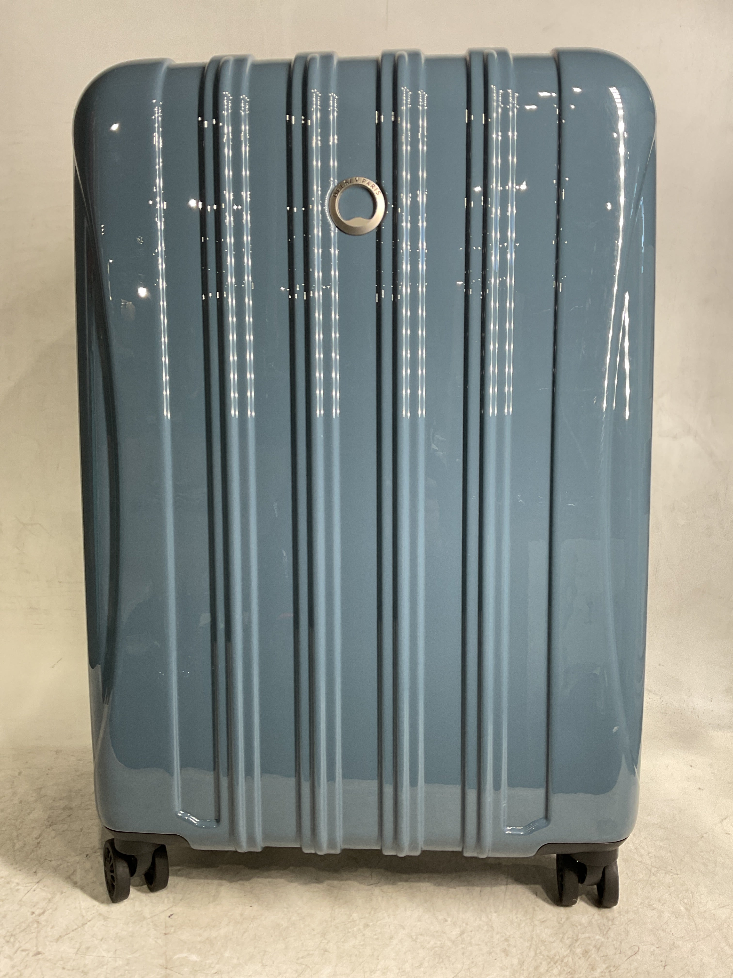 DELSEY Paris Helium Aero Hardside Expandable Luggage with Spinner Wheels ( Orion Blue , Checked-Medium 25 Inch ) Orion Blue Checked Medium 25 Inch U2