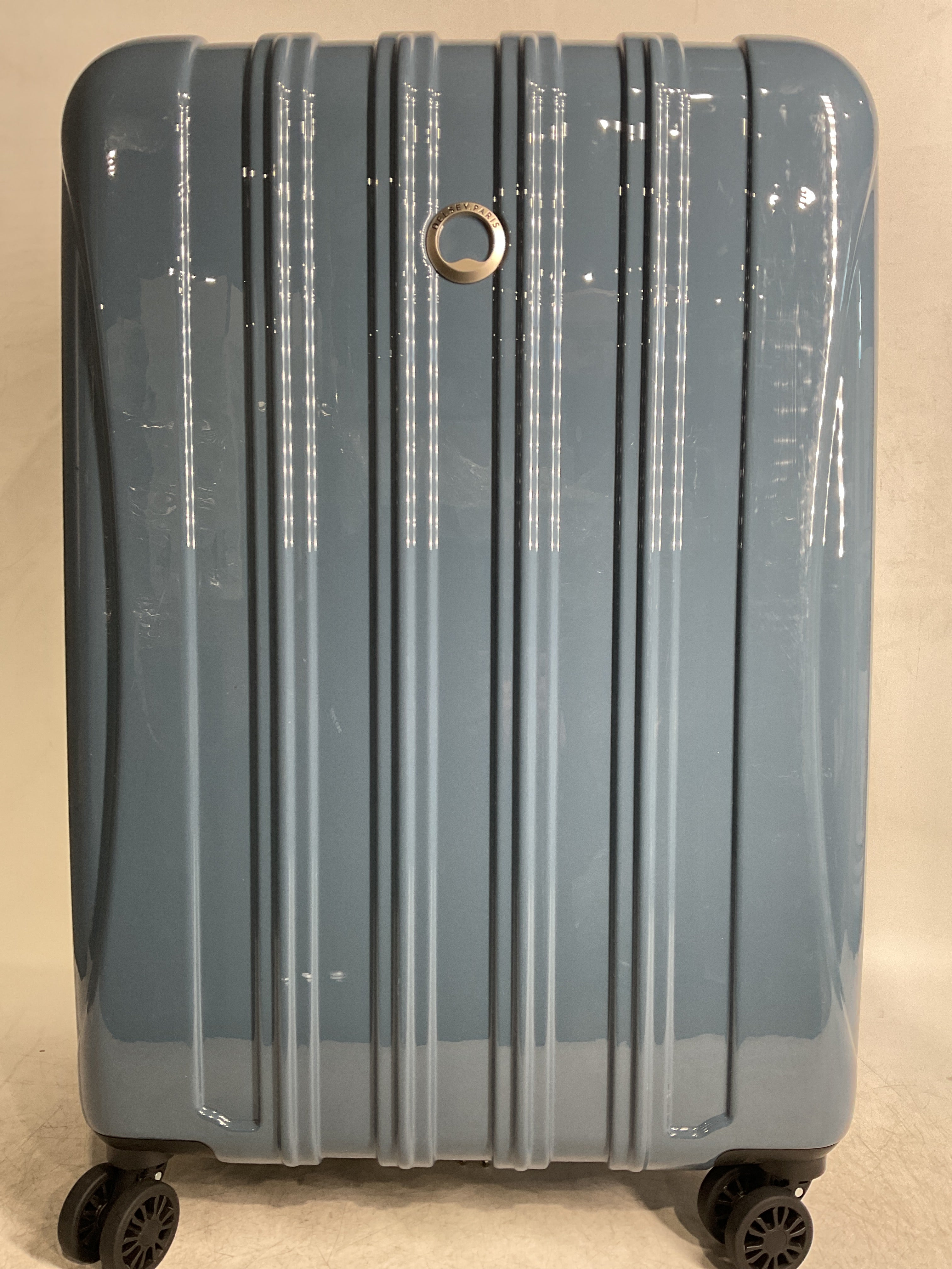 DELSEY Paris Helium Aero Hardside Expandable Luggage with Spinner Wheels ( Orion Blue , Checked-Medium 25 Inch ) Orion Blue Checked Medium 25 Inch U5