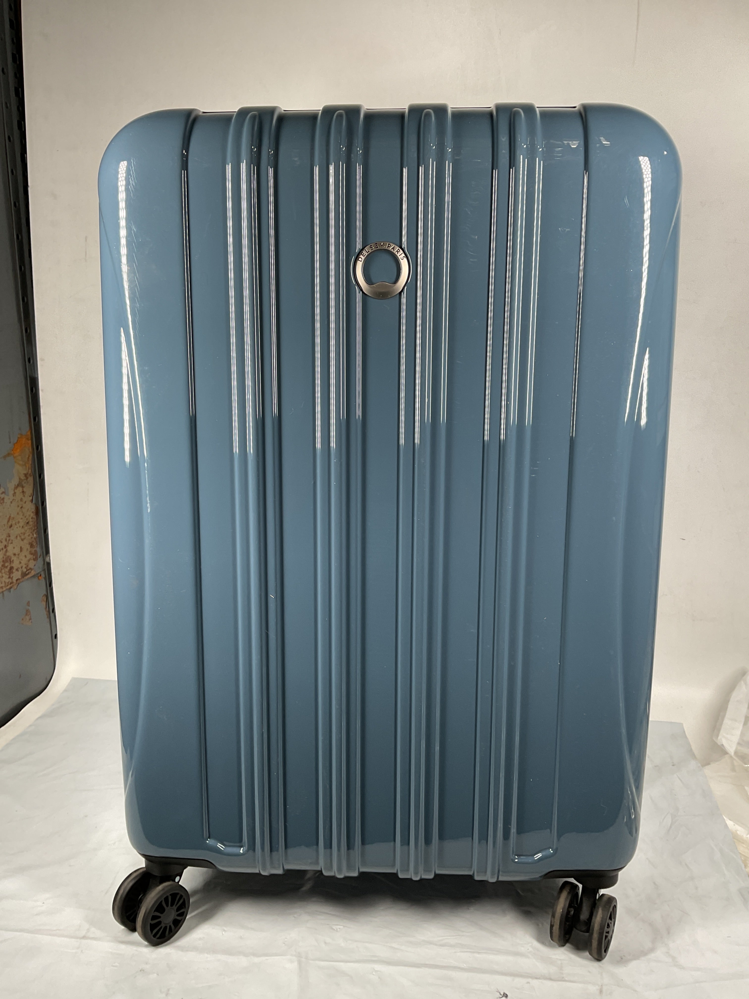 DELSEY Paris Helium Aero Hardside Expandable Luggage with Spinner Wheels ( Orion Blue , Checked-Medium 25 Inch ) Orion Blue Checked Medium 25 Inch U6