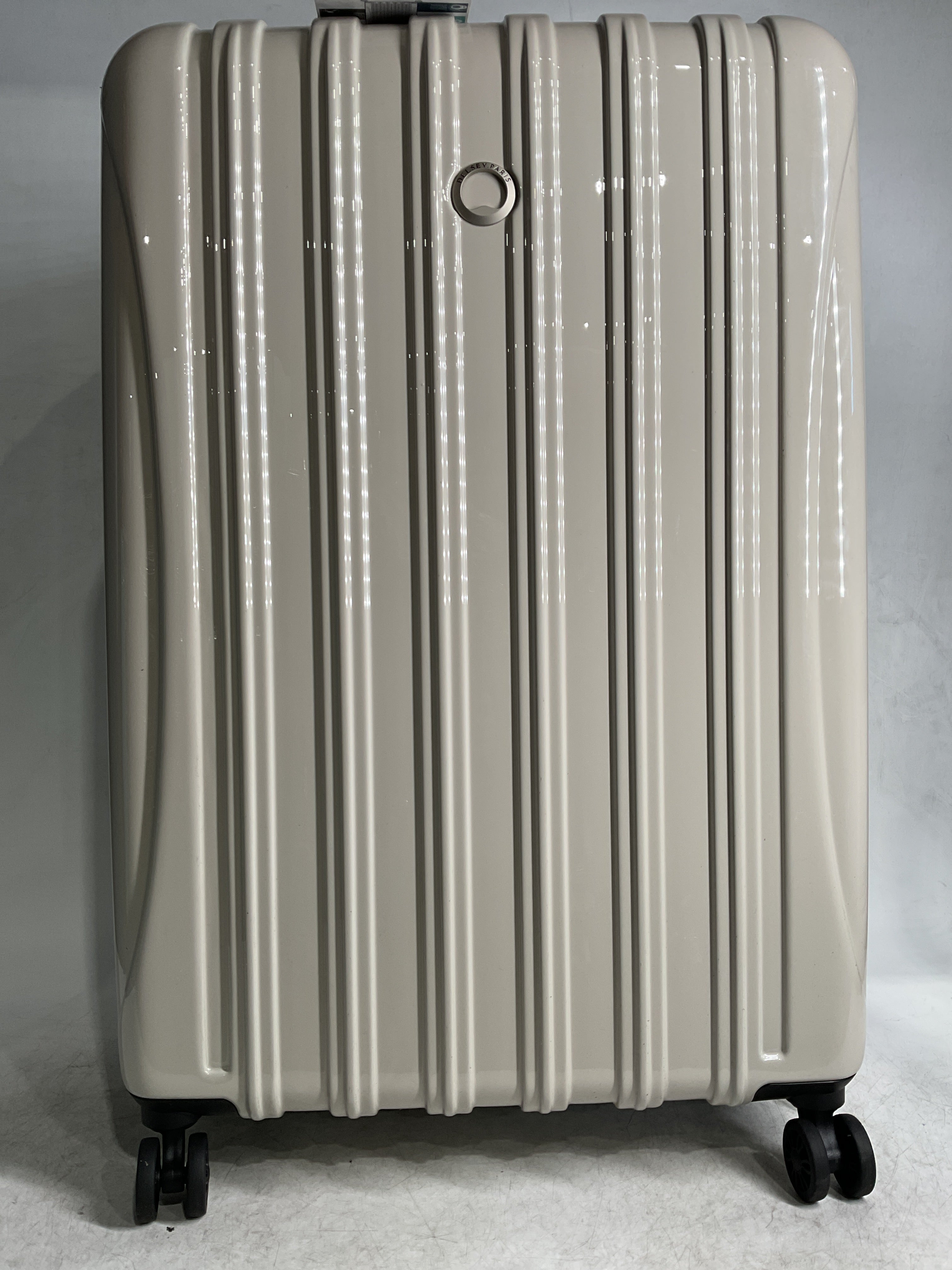 DELSEY Paris Helium Aero Hardside Expandable Luggage with Spinner Wheels ( Latte , Checked-Large 29 Inch ) Latte Checked Large 29 Inch U10