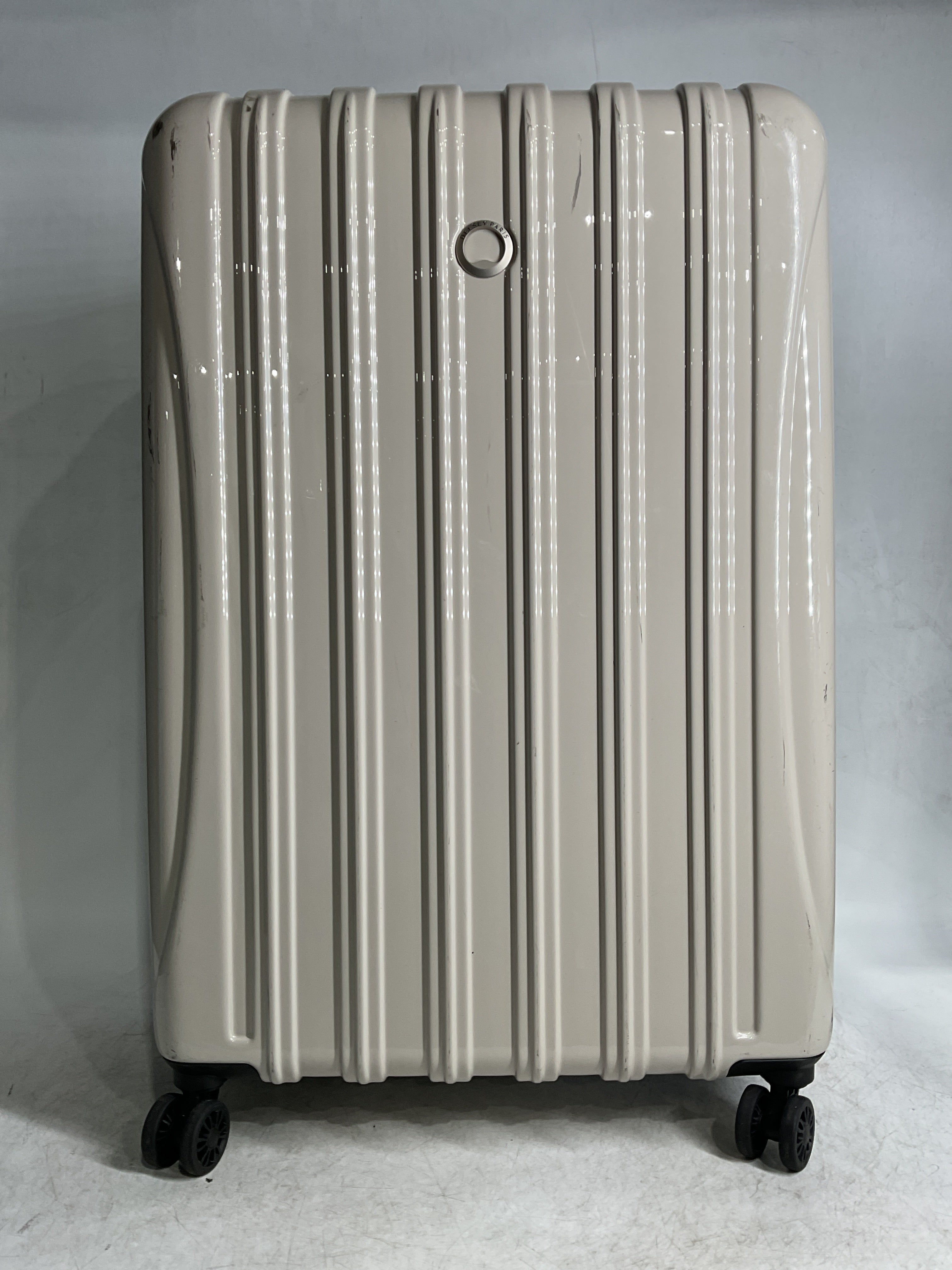 DELSEY Paris Helium Aero Hardside Expandable Luggage with Spinner Wheels ( Latte , Checked-Large 29 Inch ) Latte Checked Large 29 Inch U8