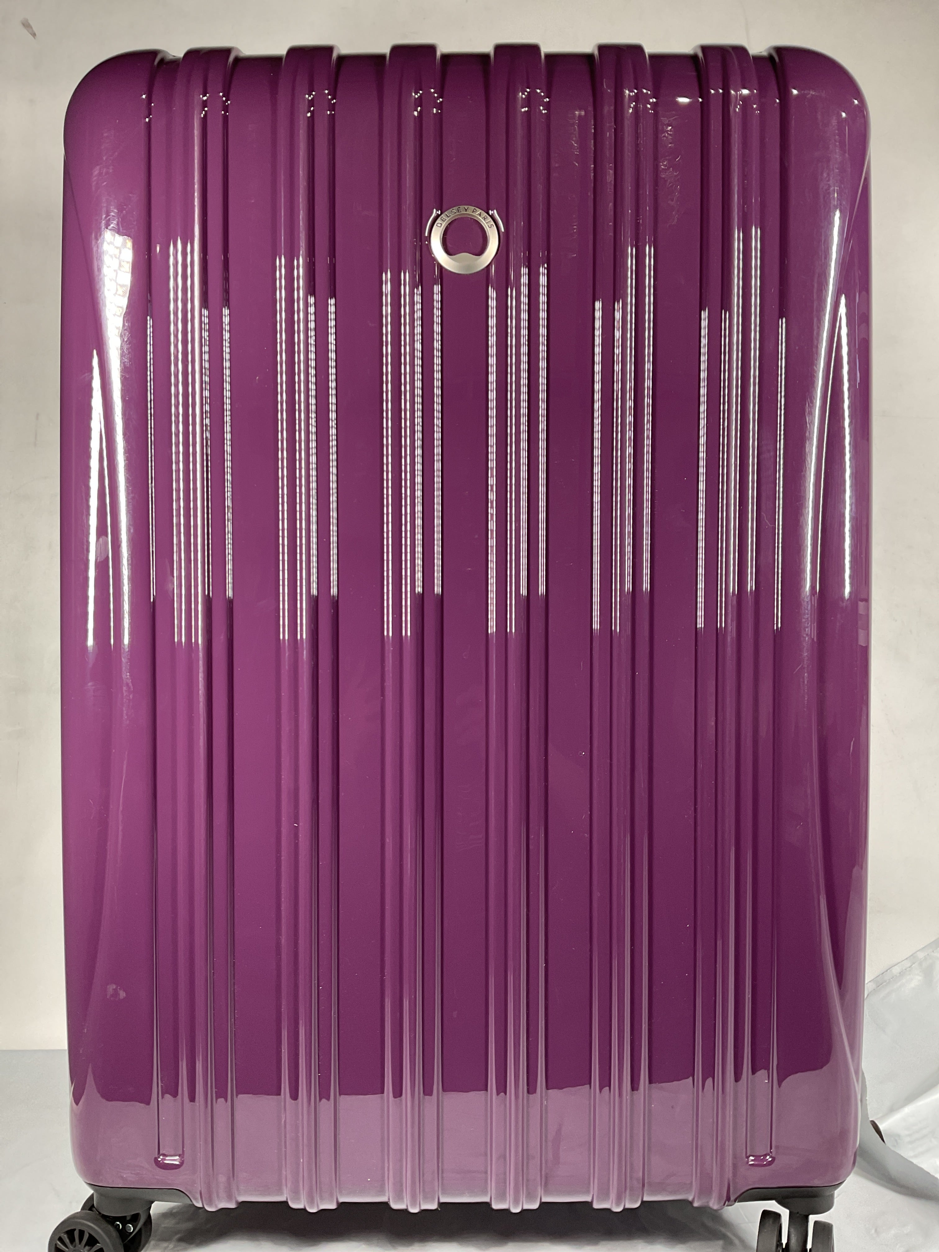 DELSEY Paris Helium Aero Hardside Expandable Luggage with Spinner Wheels ( Plum , Checked-Large 29 Inch ) Plum Checked Large 29 Inch U8
