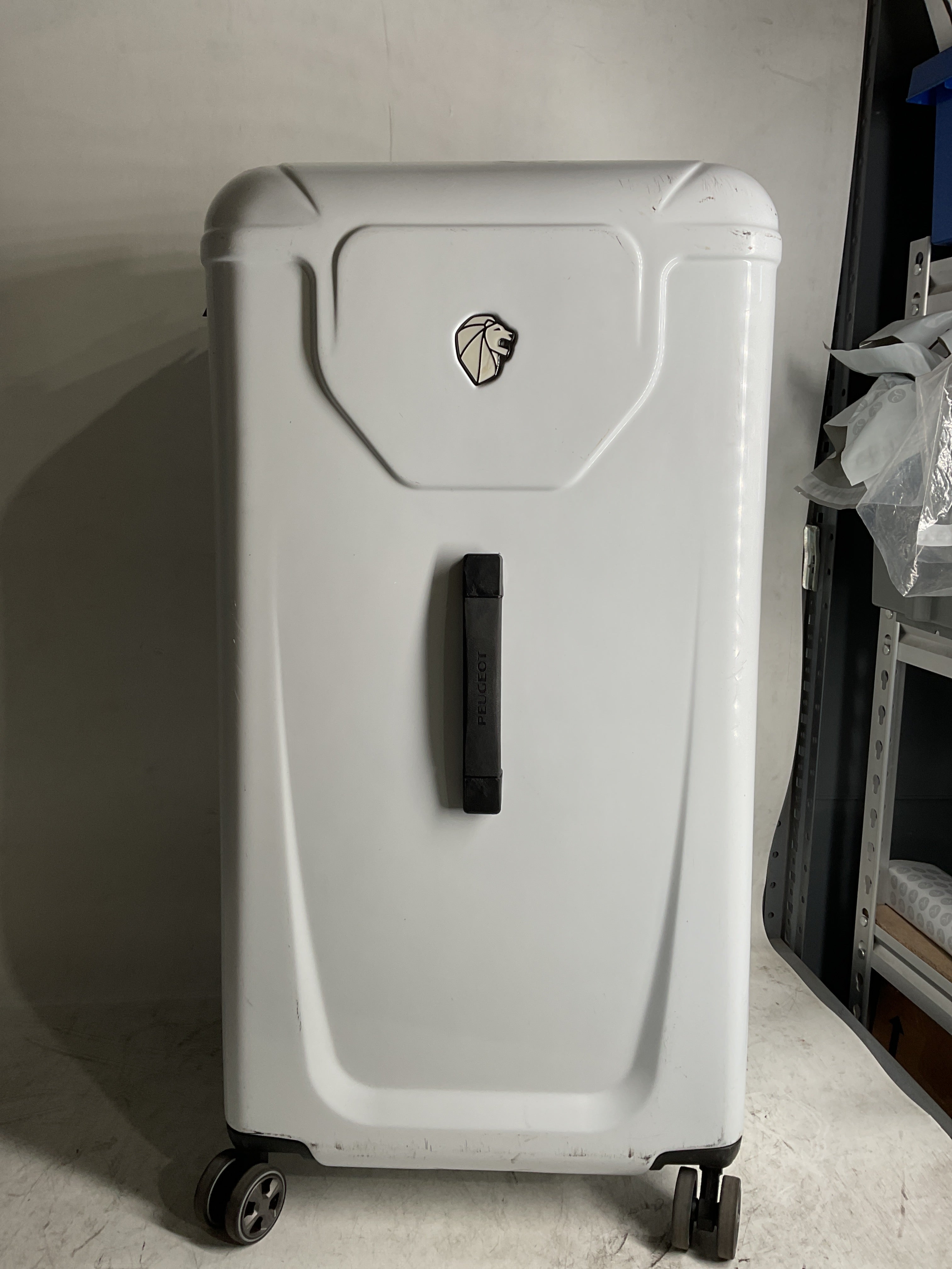 PEUGEOT Voyages Hardside Luggage with Spinner Wheels ( Glossy White , 29 Inch Trunk ) Glossy White 29 Inch Trunk U1