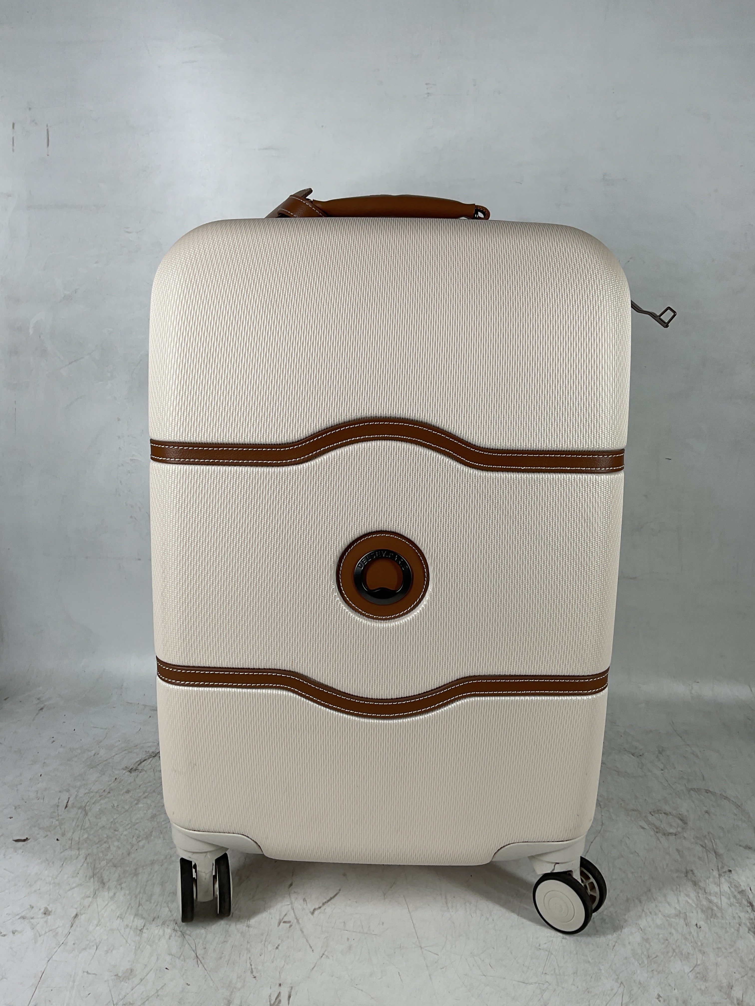 DELSEY Paris Chatelet Air 2.0 Hardside Luggage with Spinner Wheels ( Champagne White , Carry-on 21 Inch, with Brake ) Champagne White Carry On 21 Inch With Brake U20