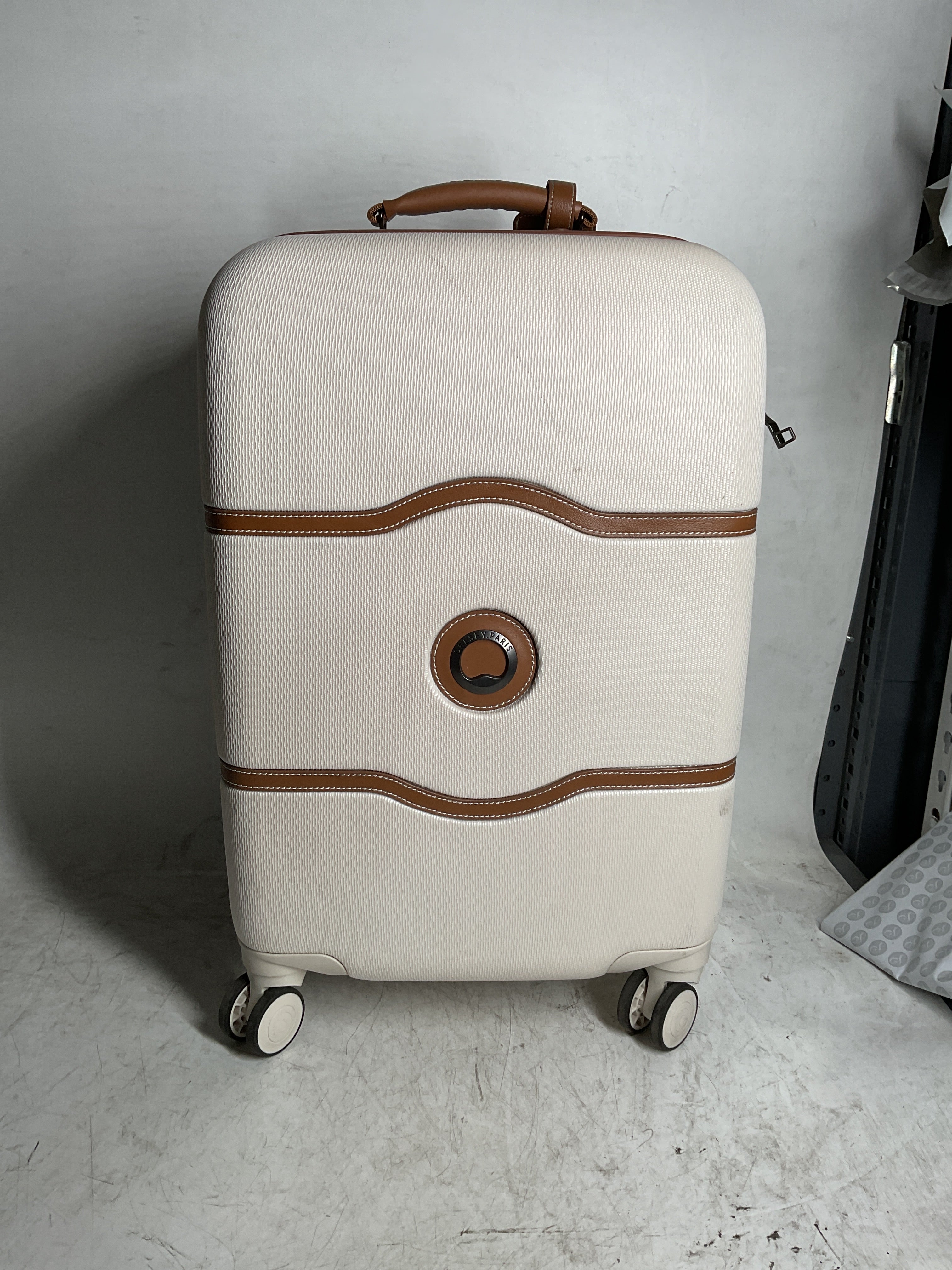 DELSEY Paris Chatelet Air 2.0 Hardside Luggage with Spinner Wheels ( Champagne White , Carry-on 21 Inch, with Brake ) Champagne White Carry On 21 Inch With Brake U25