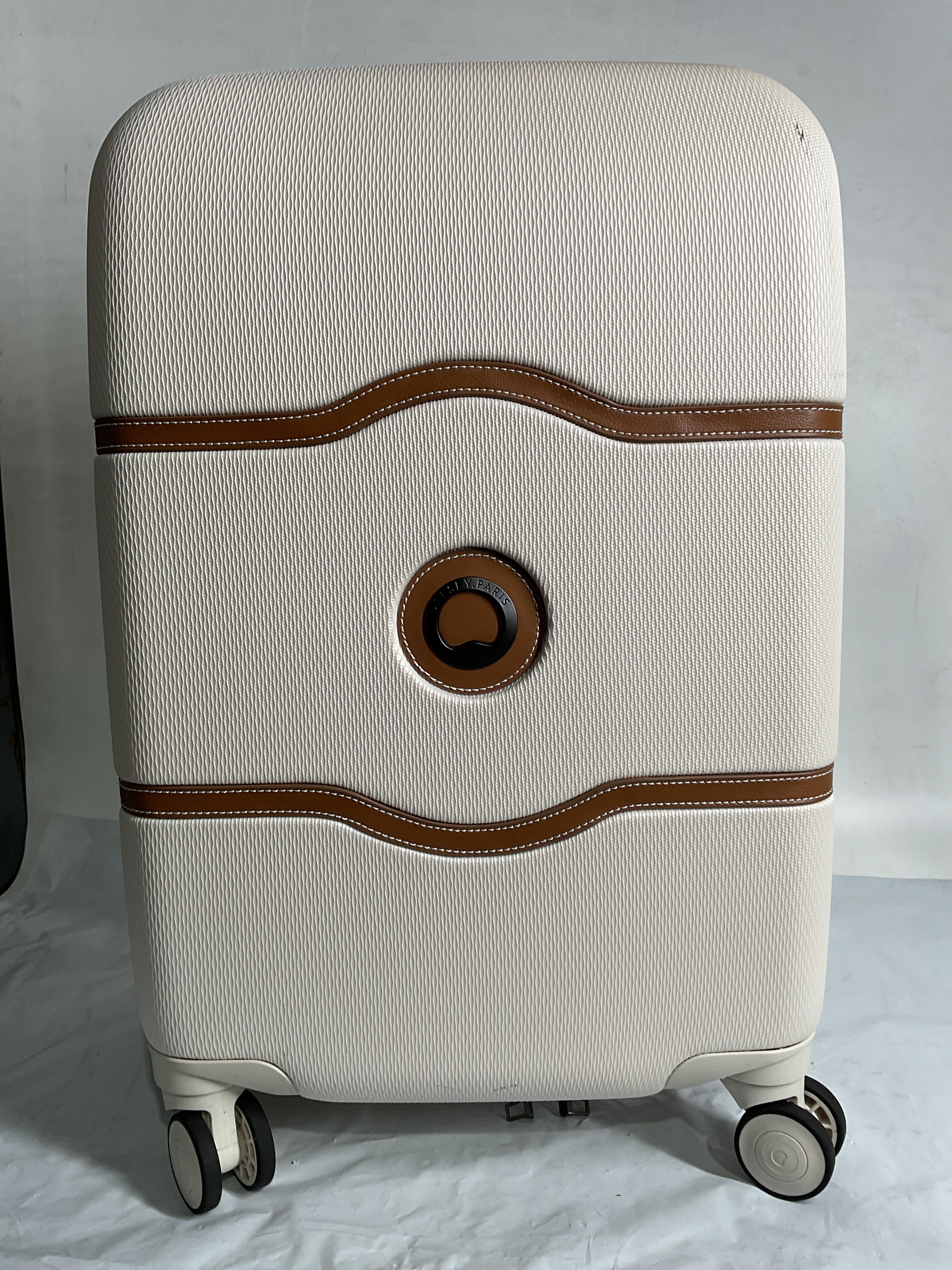 DELSEY Paris Chatelet Air 2.0 Hardside Luggage with Spinner Wheels ( Champagne White , Carry-on 21 Inch, with Brake ) Champagne White Carry On 21 Inch With Brake U28