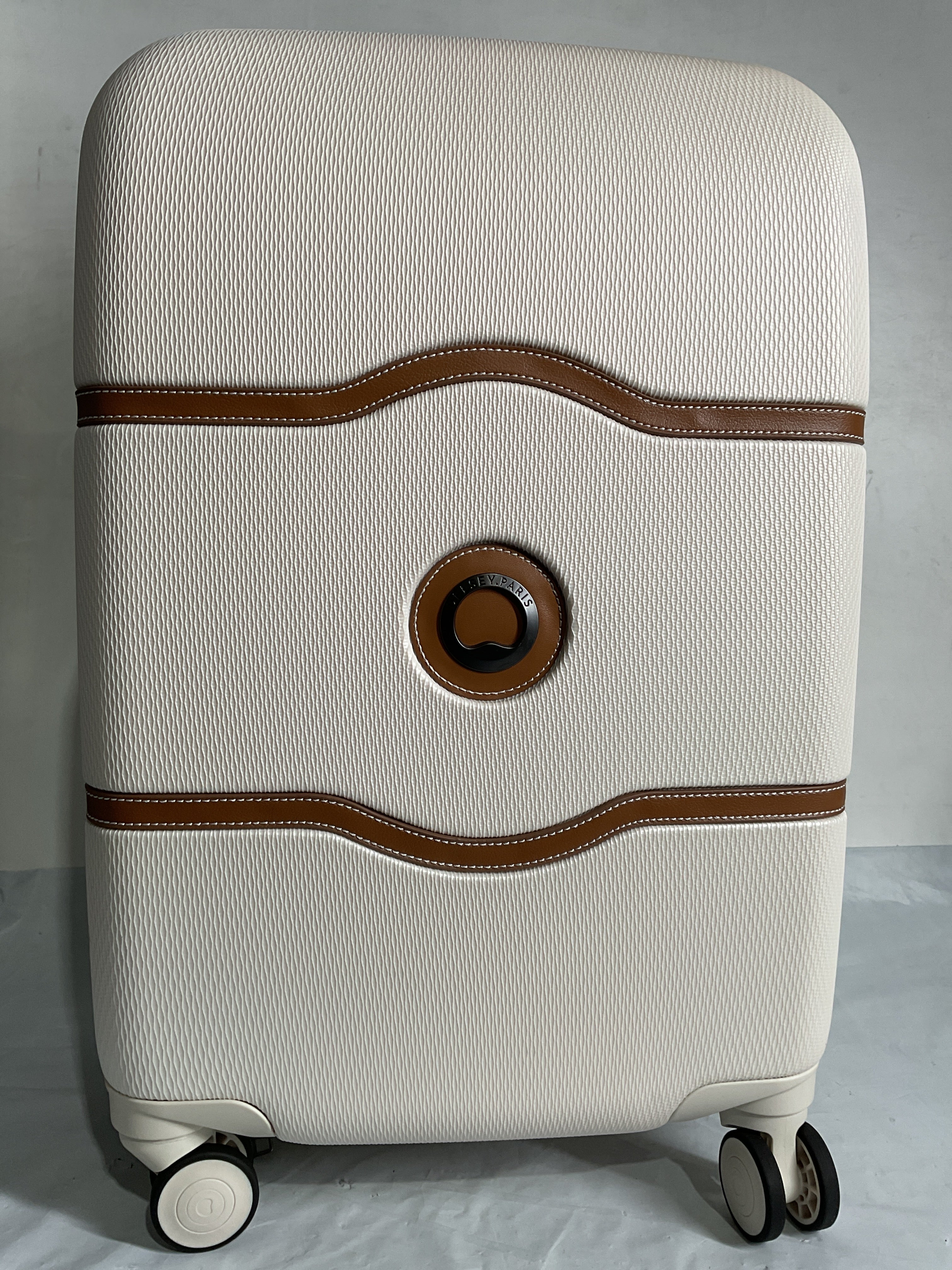 DELSEY Paris Chatelet Air 2.0 Hardside Luggage with Spinner Wheels ( Champagne White , Carry-on 21 Inch, with Brake ) Champagne White Carry On 21 Inch With Brake U29