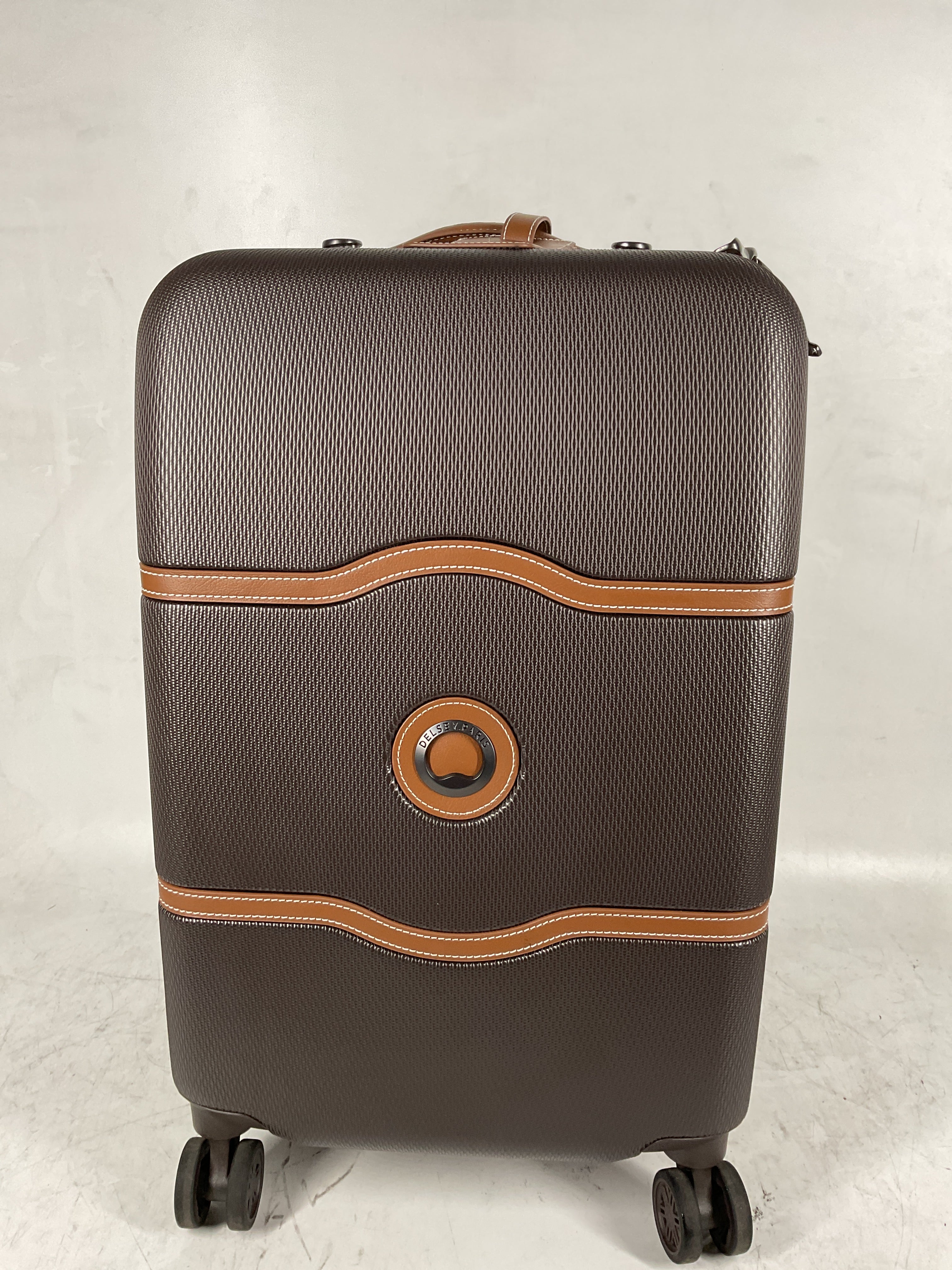 DELSEY Paris Chatelet Hardside Luggage with Spinner Wheels Chocolate Brown Carry On 21 Inch U5