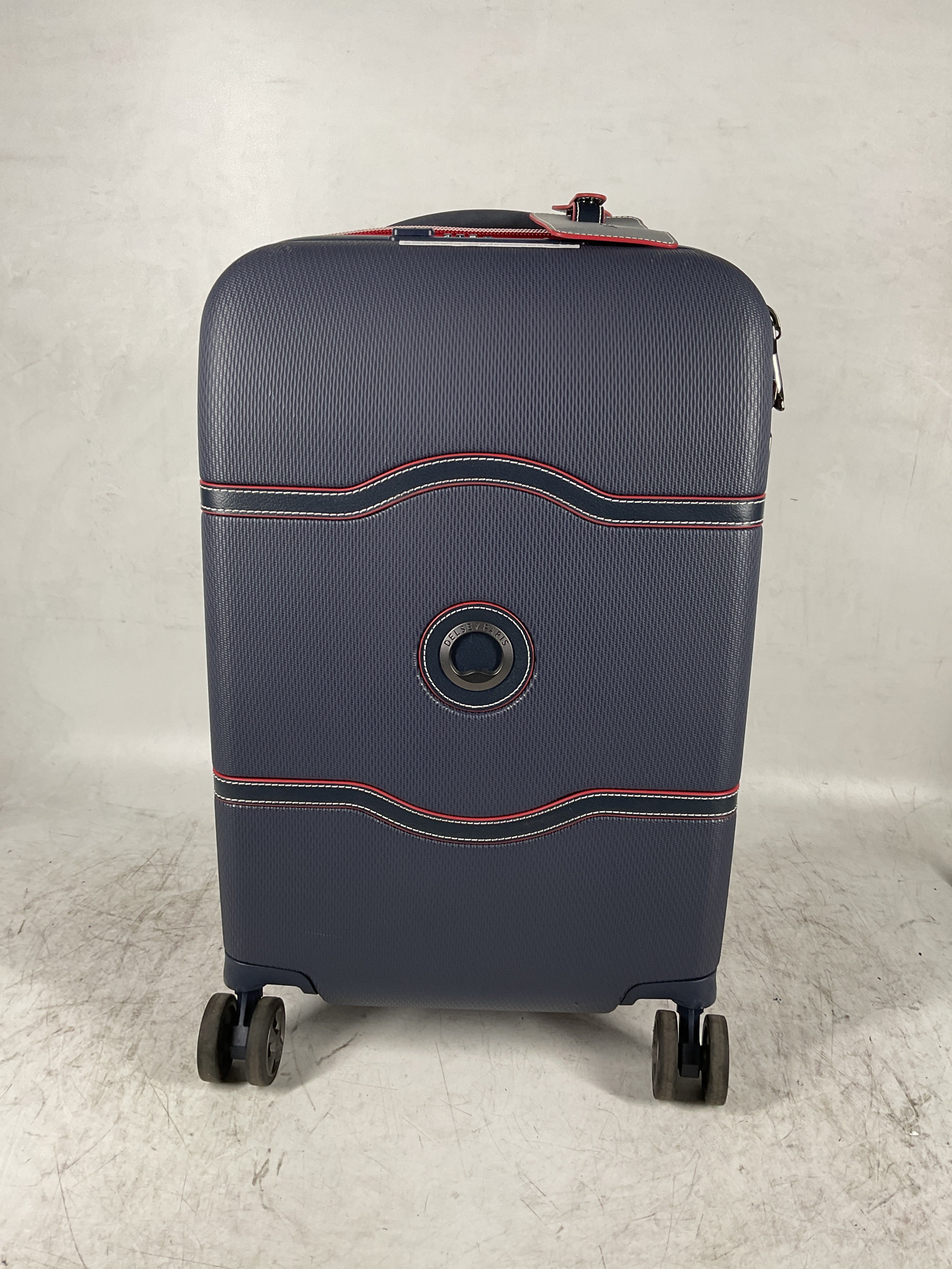 DELSEY Paris Chatelet Air 2.0 Hardside Luggage with Spinner Wheels ( Navy , Carry-on 19 Inch ) Navy Carry On 19 Inch U3