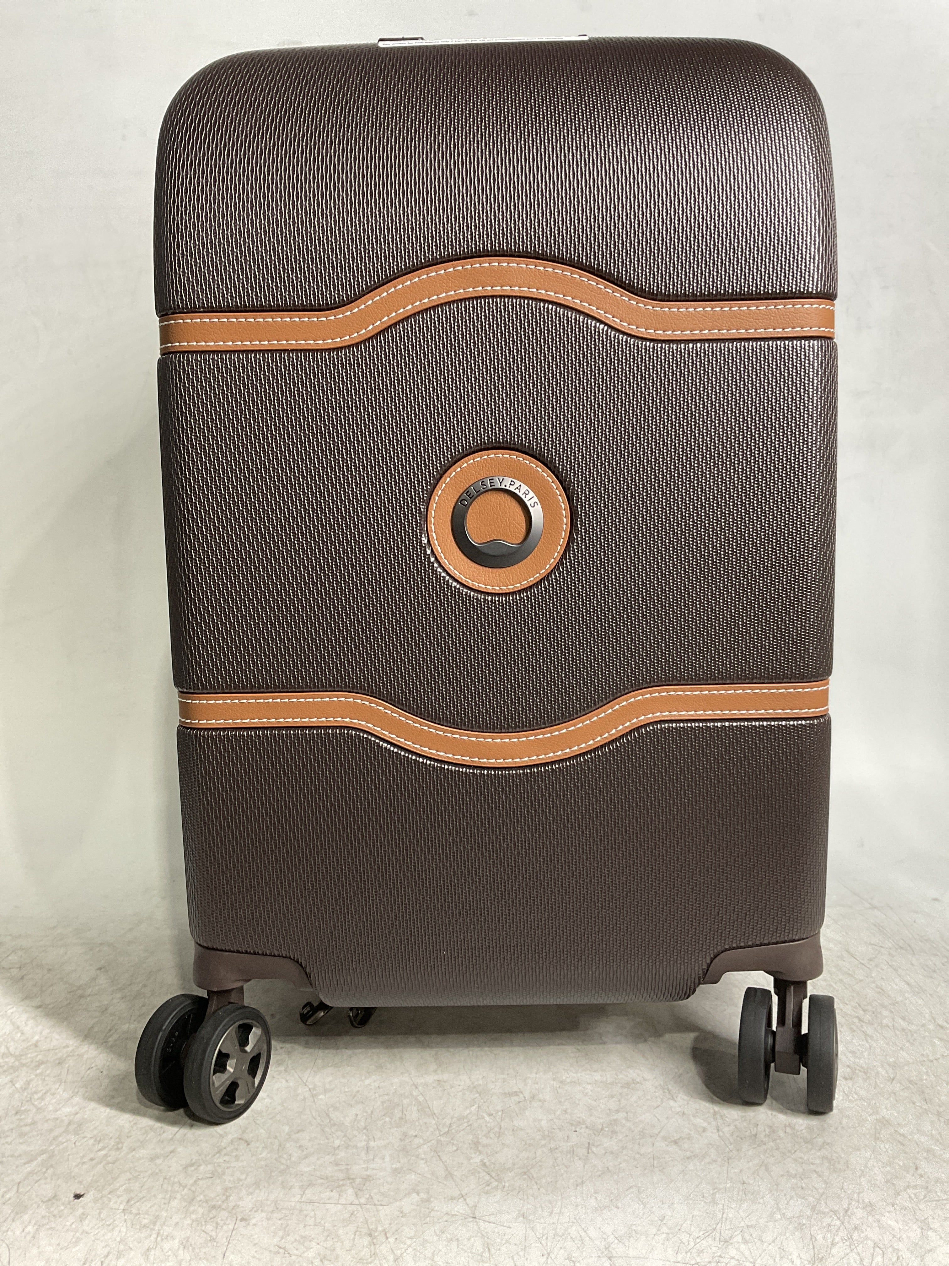 DELSEY Paris Chatelet Air 2.0 Hardside Luggage with Spinner Wheels ( Chocolate Brown , Carry-on 19 Inch ) Chocolate Brown Carry On 19 Inch U7