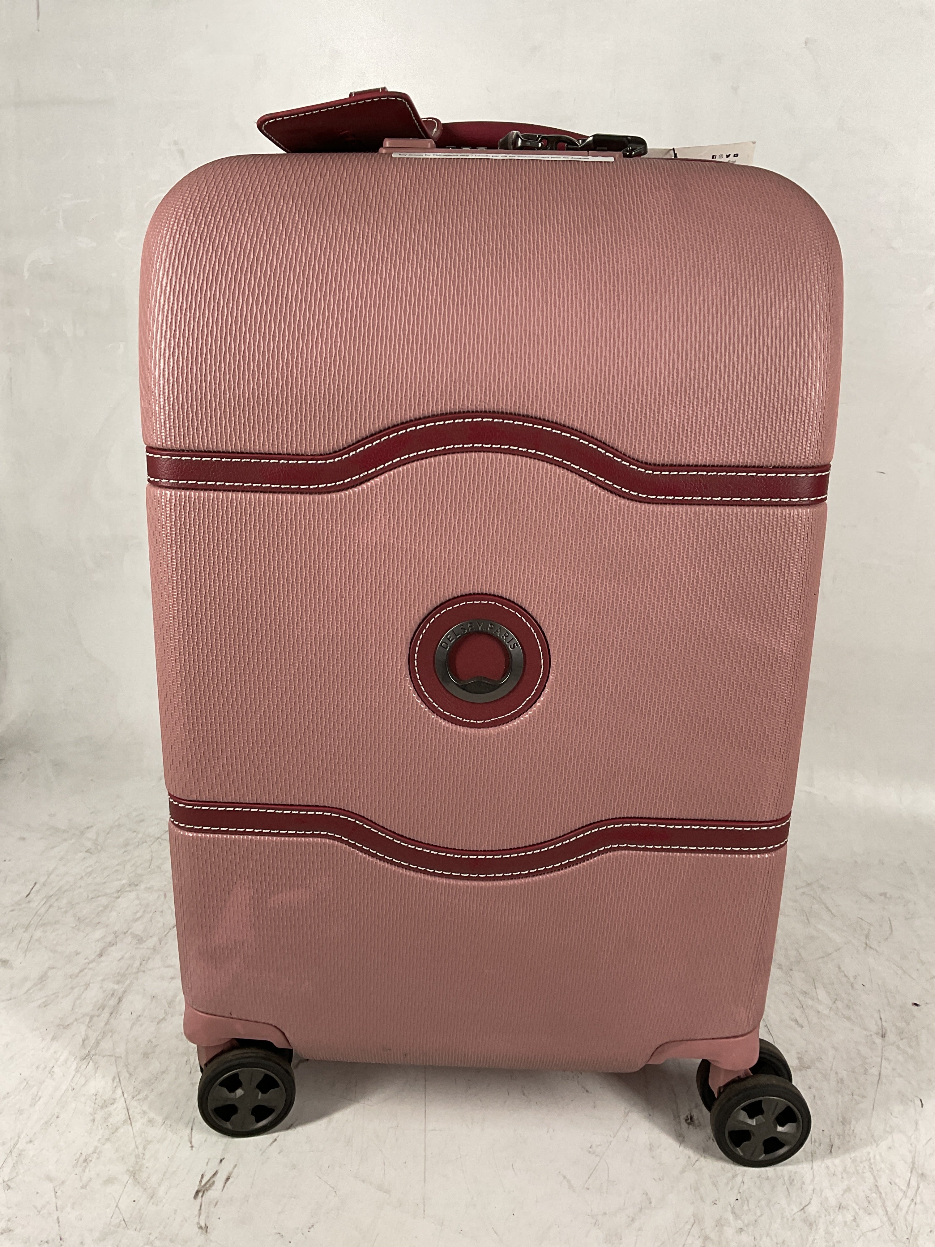 DELSEY Paris Chatelet Air 2.0 Hardside Luggage with Spinner Wheels Pink Carry On 19 Inch U3
