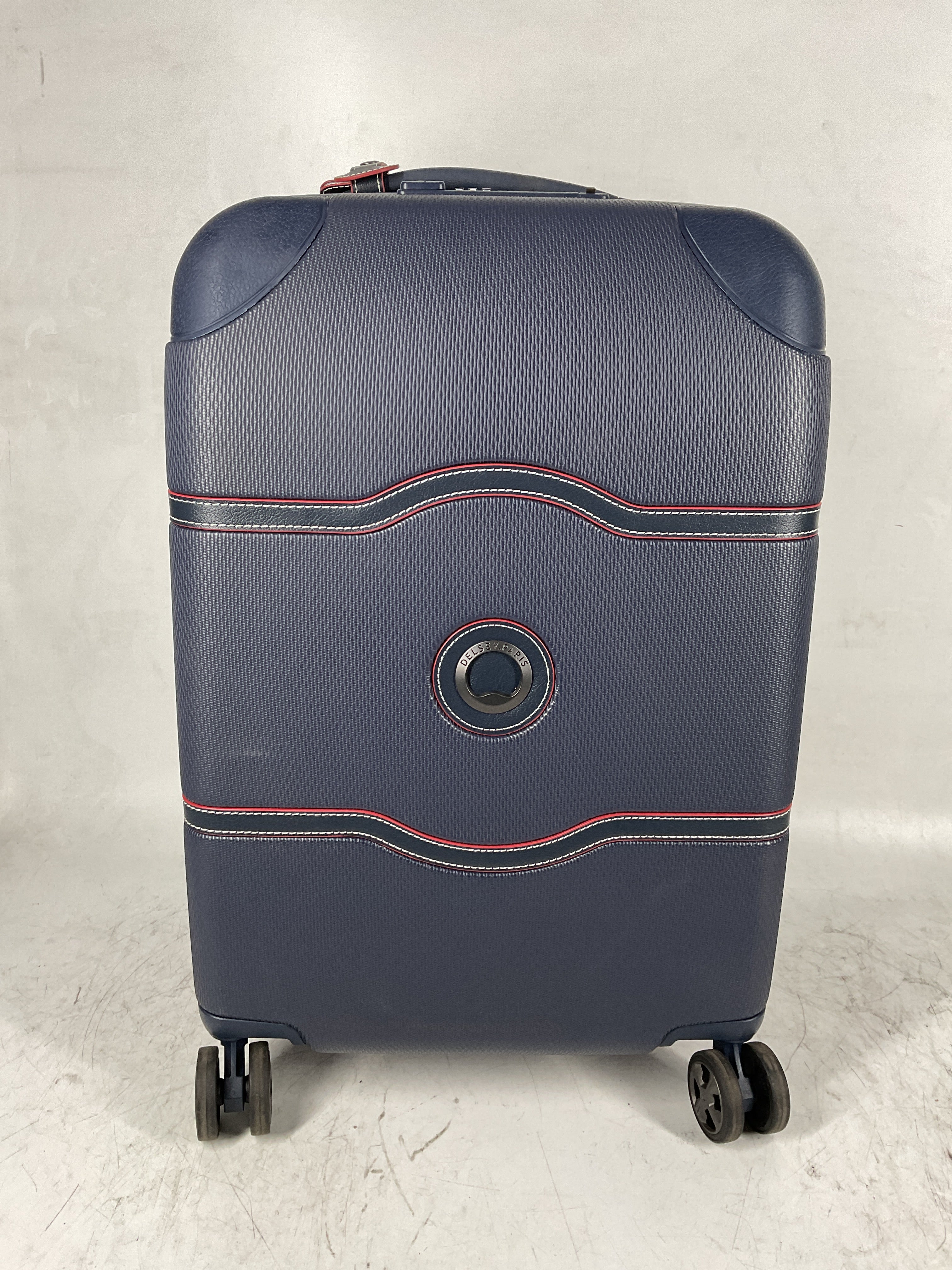 DELSEY Paris Chatelet Air 2.0 Hardside Luggage with Spinner Wheels Navy Carry On 21 Inch U5