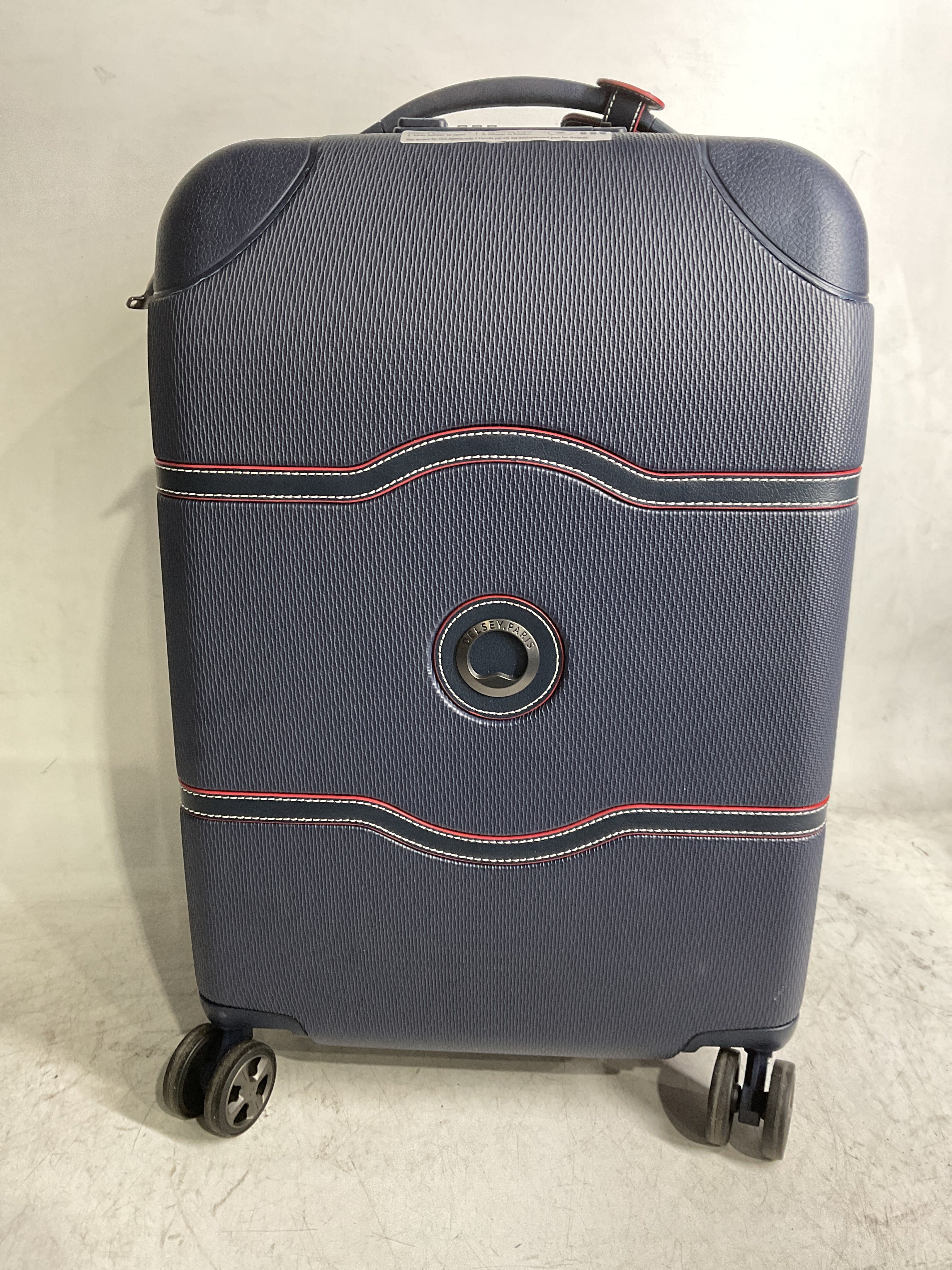 DELSEY Paris Chatelet Air 2.0 Hardside Luggage with Spinner Wheels ( Navy , Carry-on 21 Inch ) Navy Carry On 21 Inch U8