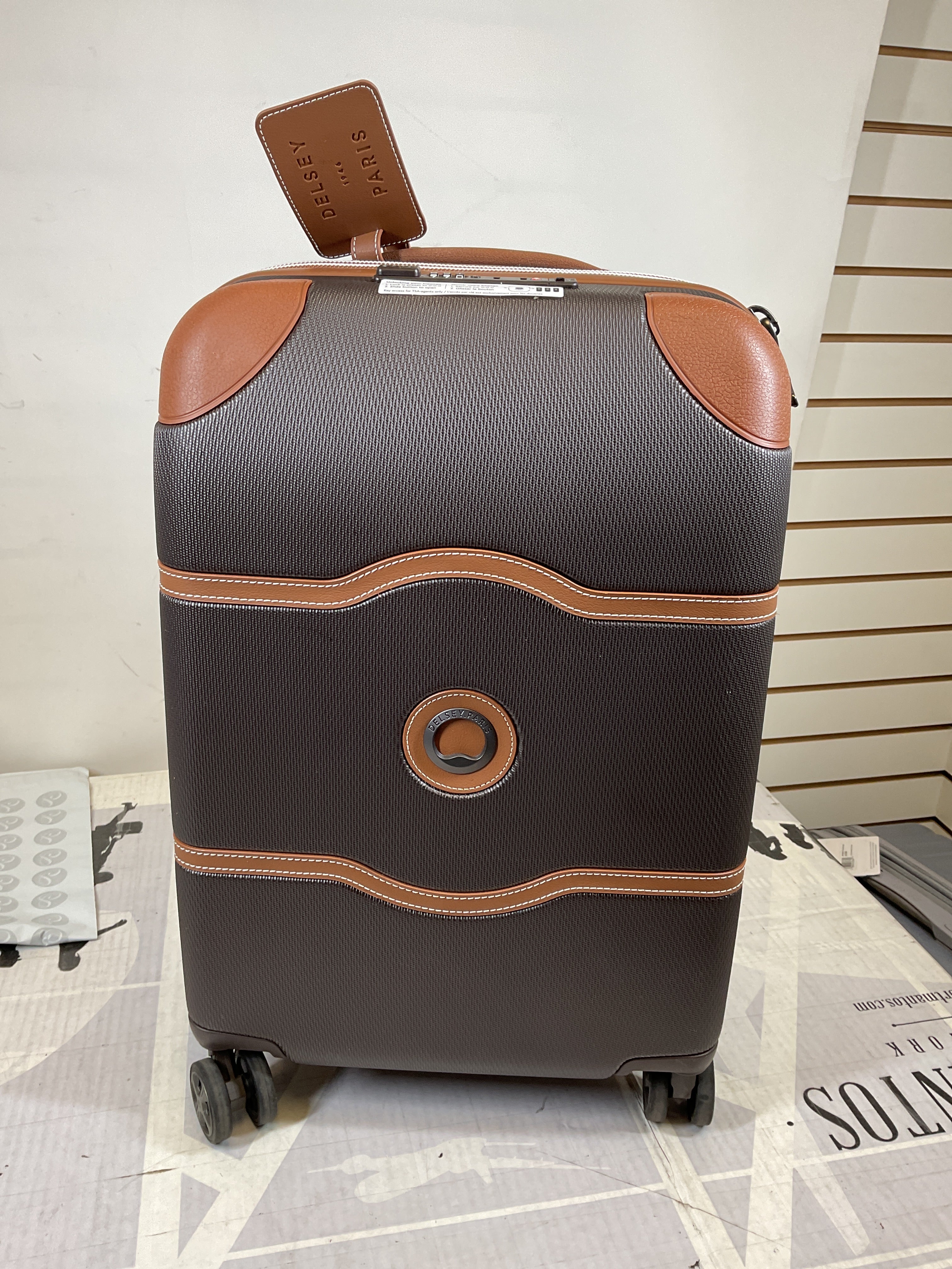 DELSEY Paris Chatelet Air 2.0 Hardside Luggage with Spinner Wheels ( Chocolate Brown , Carry-on Plus 20 Inch ) Chocolate Brown Carry On Plus 20 Inch U10
