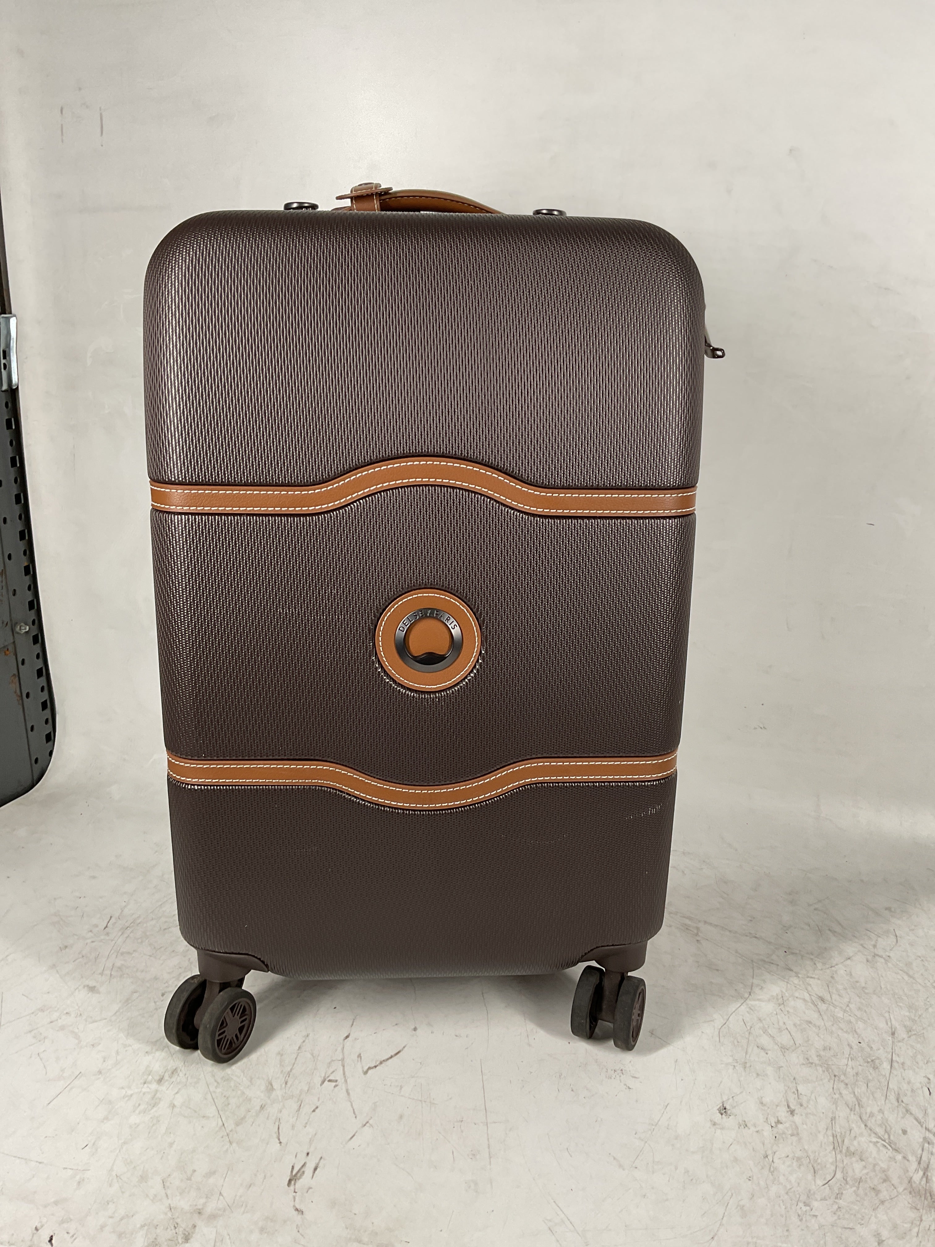 DELSEY Paris Chatelet Air 2.0 Hardside Luggage with Spinner Wheels Chocolate Brown Carry On 21 Inch U2