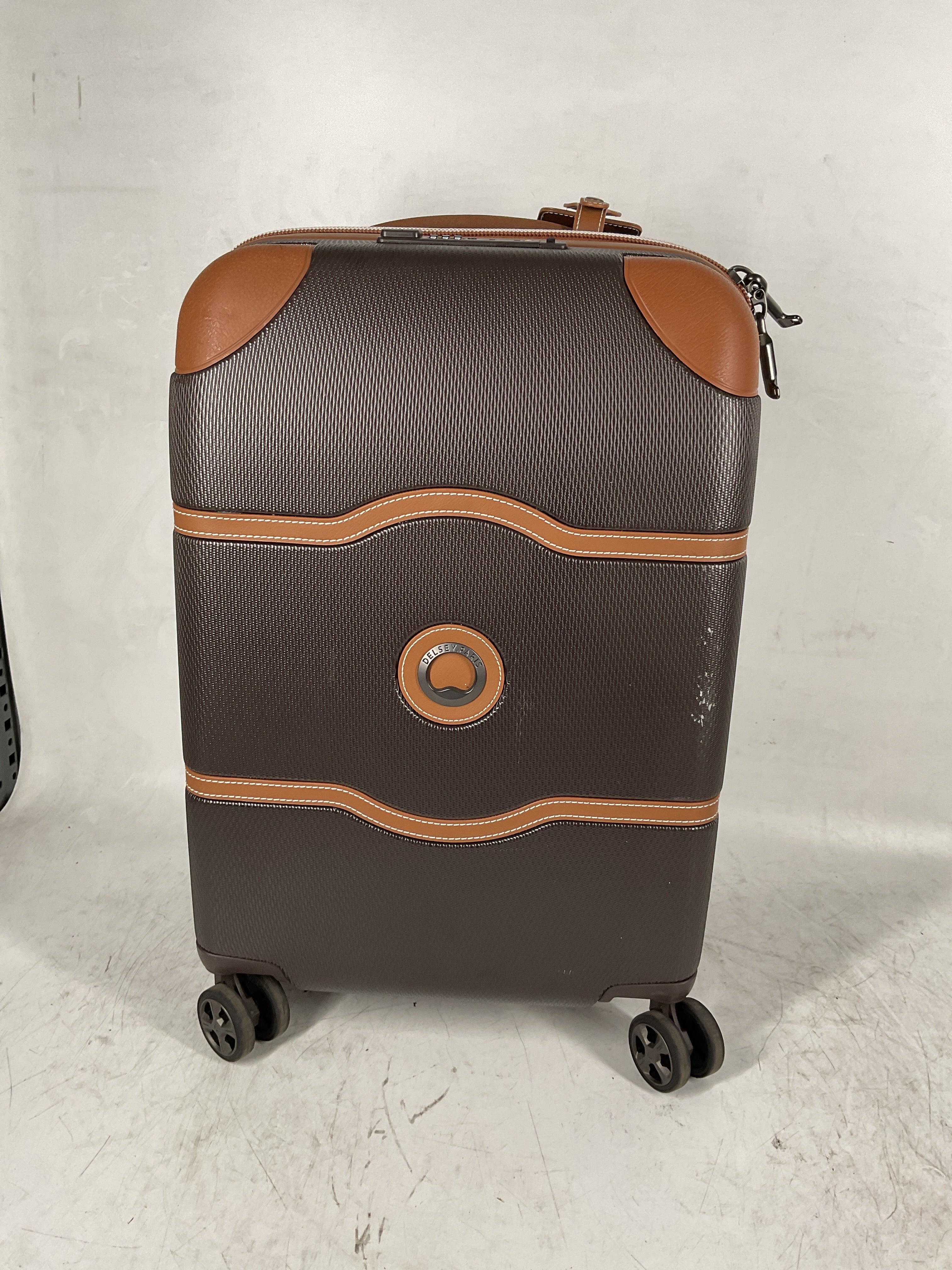 DELSEY Paris Chatelet Air 2.0 Hardside Luggage with Spinner Wheels Chocolate Brown Carry On 21 Inch U3