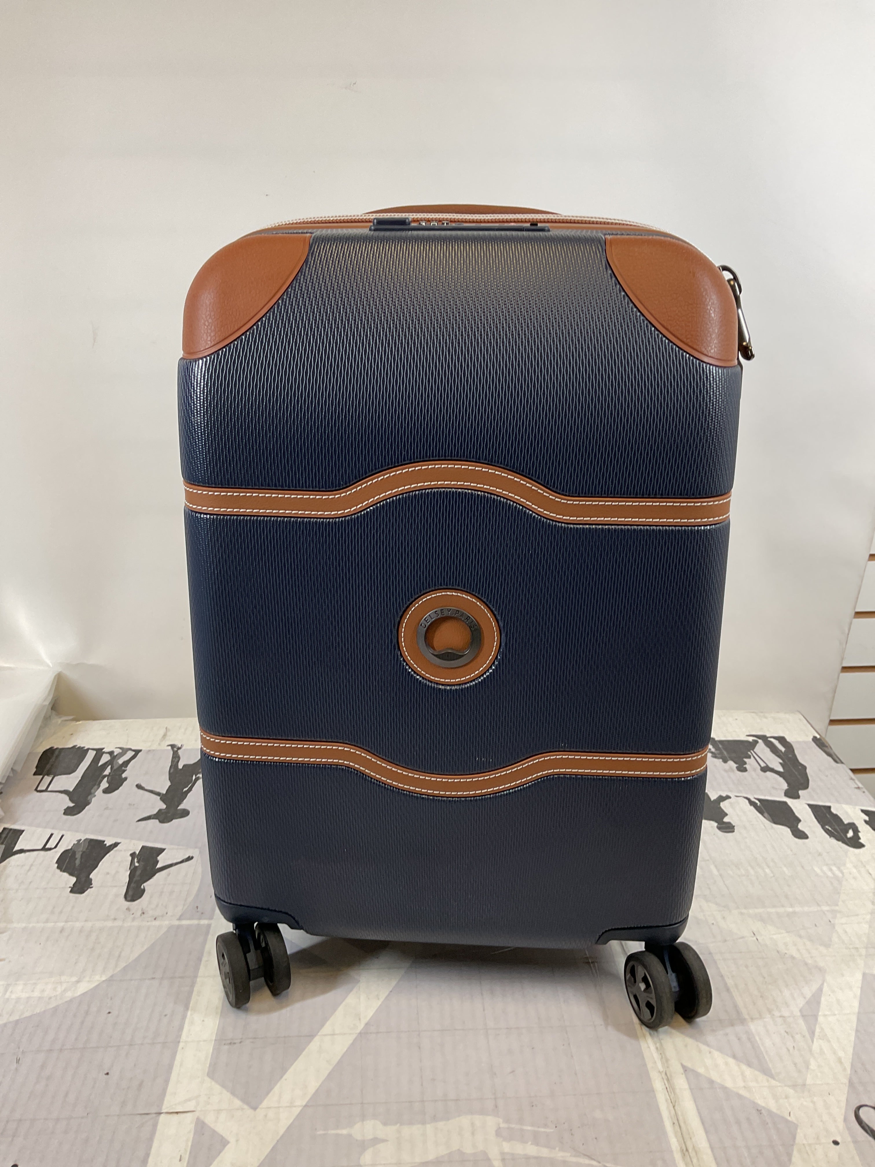 DELSEY Paris Chatelet Air 2.0 Hardside Luggage with Spinner Wheels ( Navy Blue , Carry-on 20 Inch ) Navy Blue Carry On 20 Inch U6