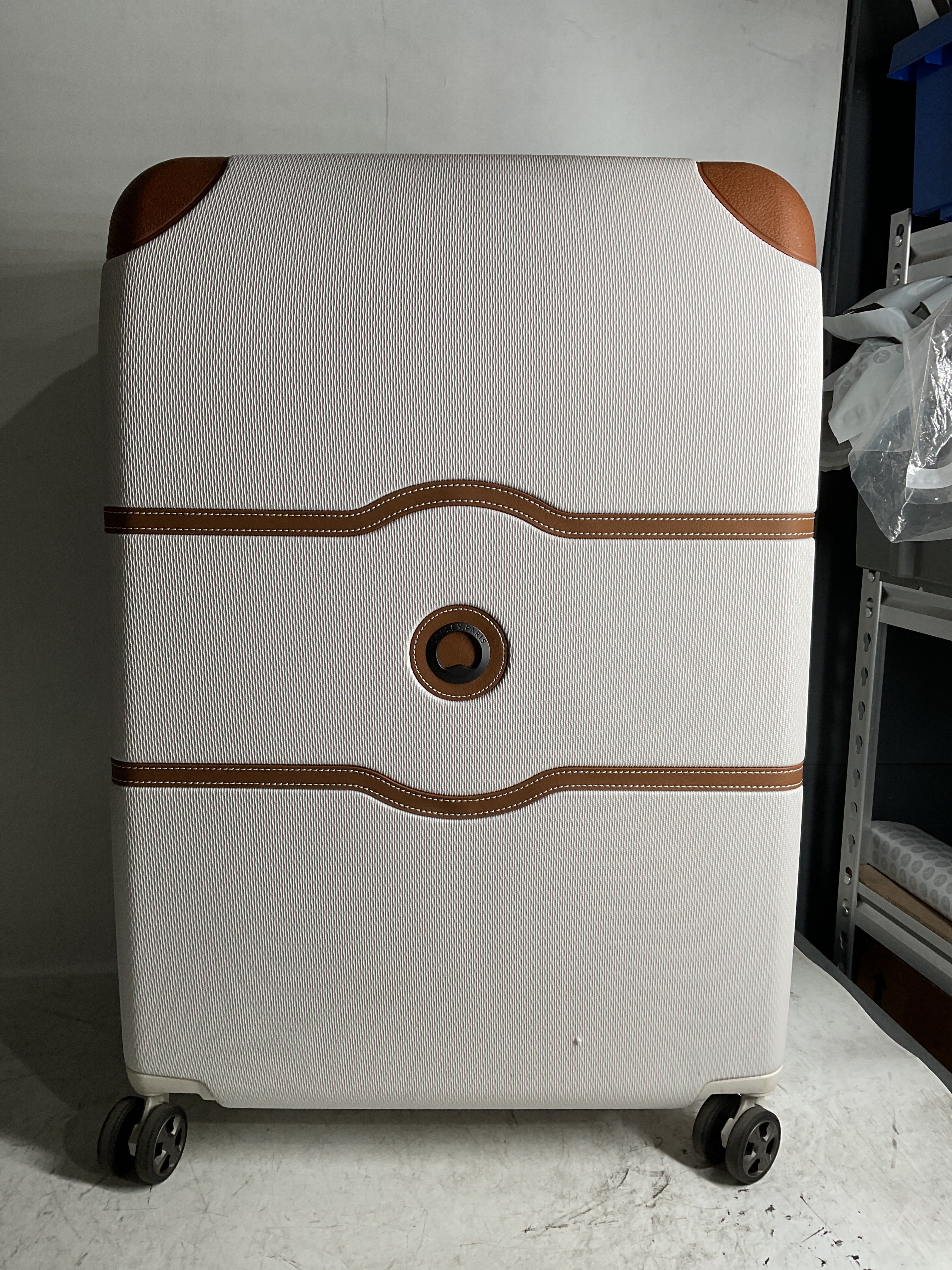DELSEY Paris Chatelet Air 2.0 Hardside Luggage with Spinner Wheels ( Angora , Checked-Large 28 Inch ) Angora Checked Large 28 Inch U3