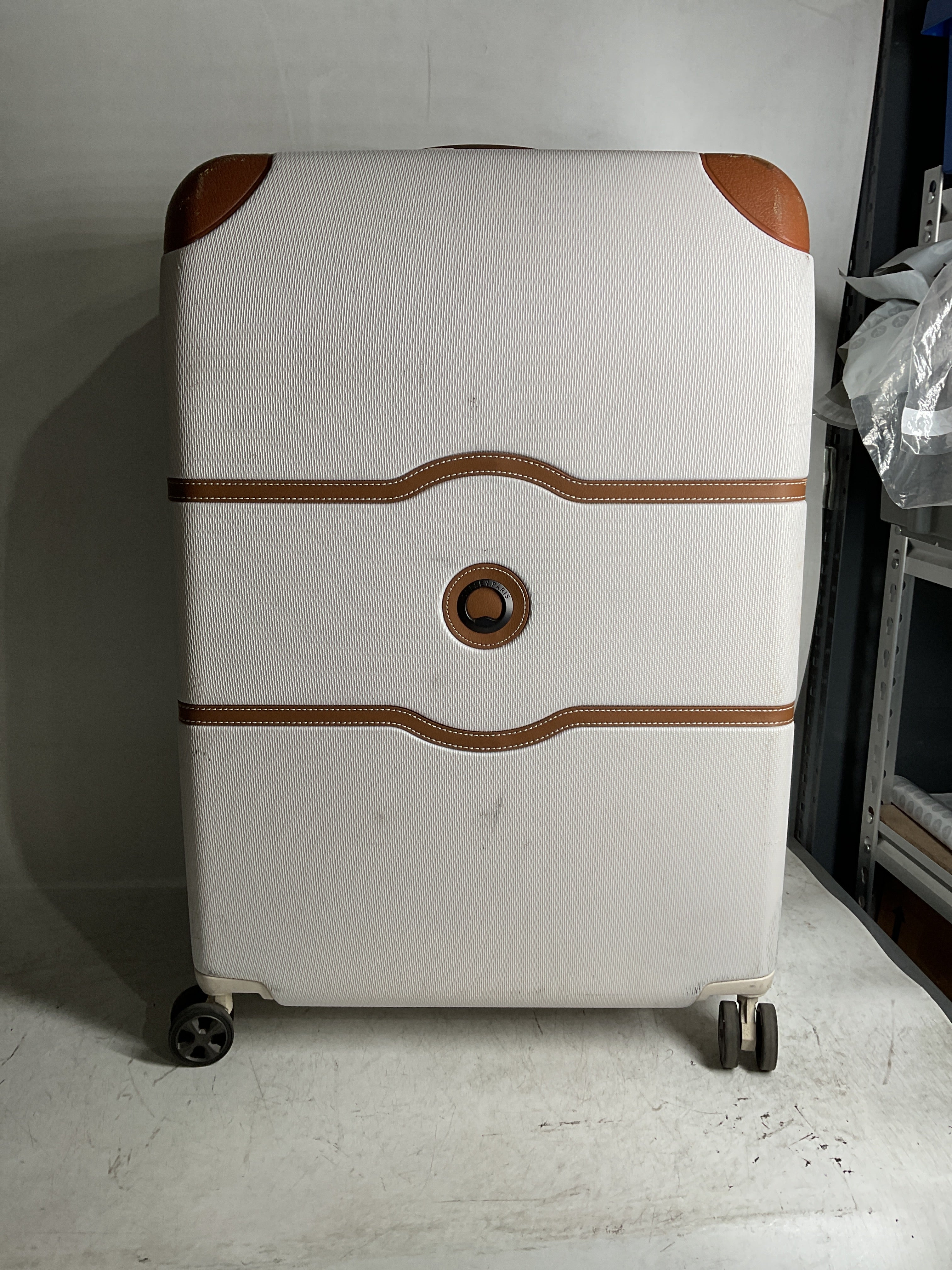 DELSEY Paris Chatelet Air 2.0 Hardside Luggage with Spinner Wheels ( Angora , Checked-Large 28 Inch ) Angora Checked Large 28 Inch U4