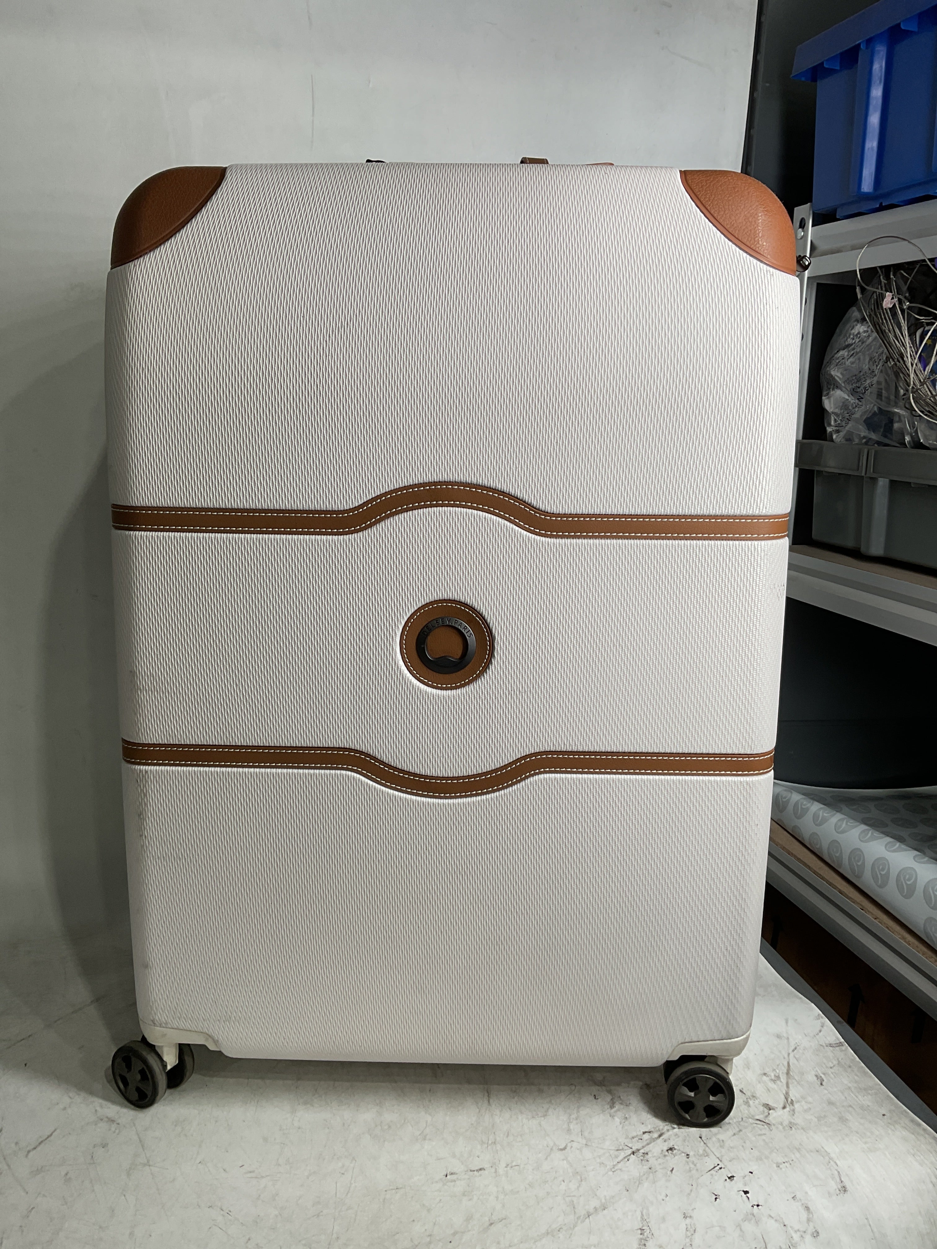 DELSEY Paris Chatelet Air 2.0 Hardside Luggage with Spinner Wheels ( Angora , Checked-Large 28 Inch ) Angora Checked Large 28 Inch U5