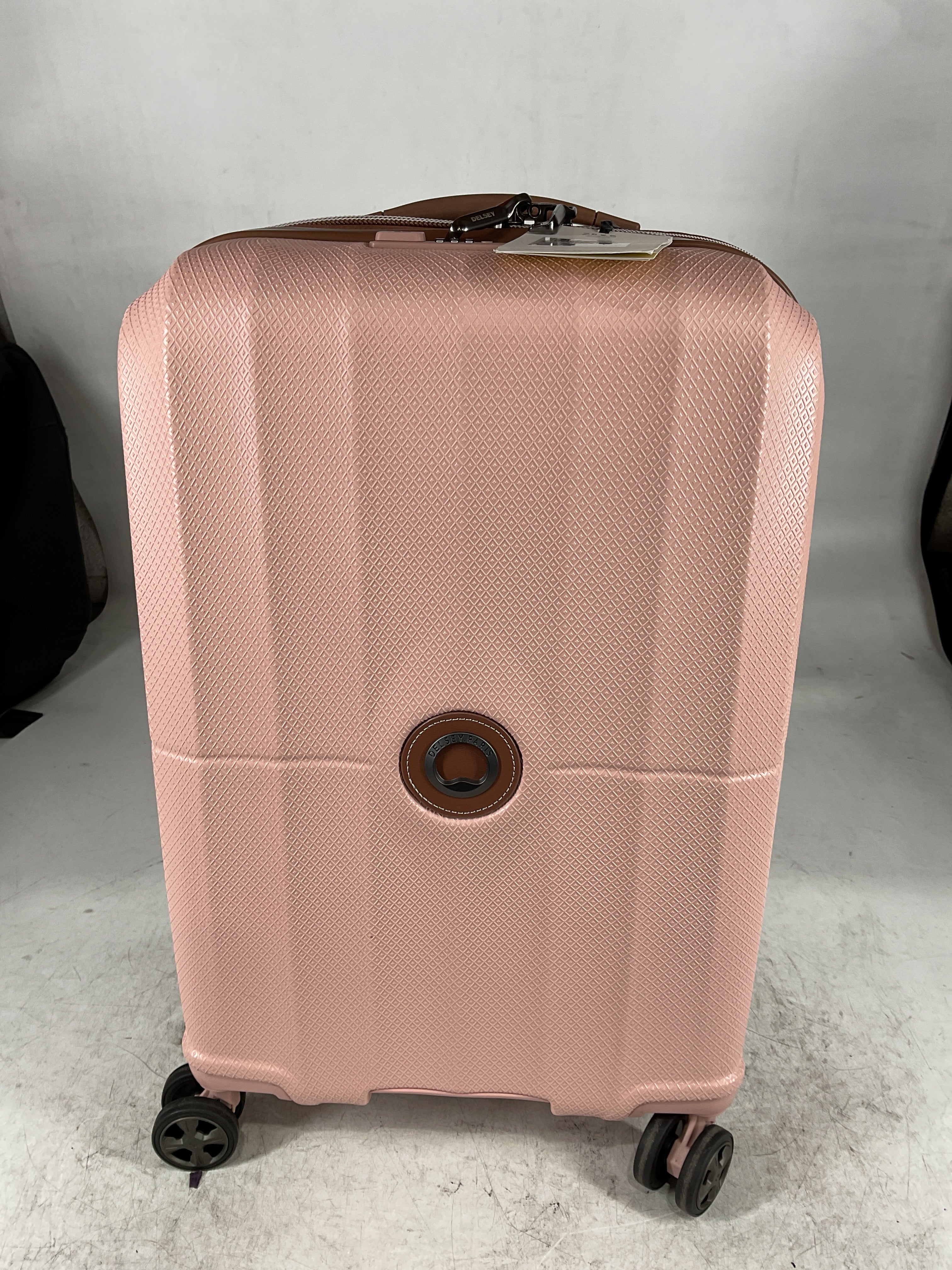 DELSEY Paris Carrousel Hardside Expandable Luggage with Spinner Wheels Pink Carry On 21 Inch U2