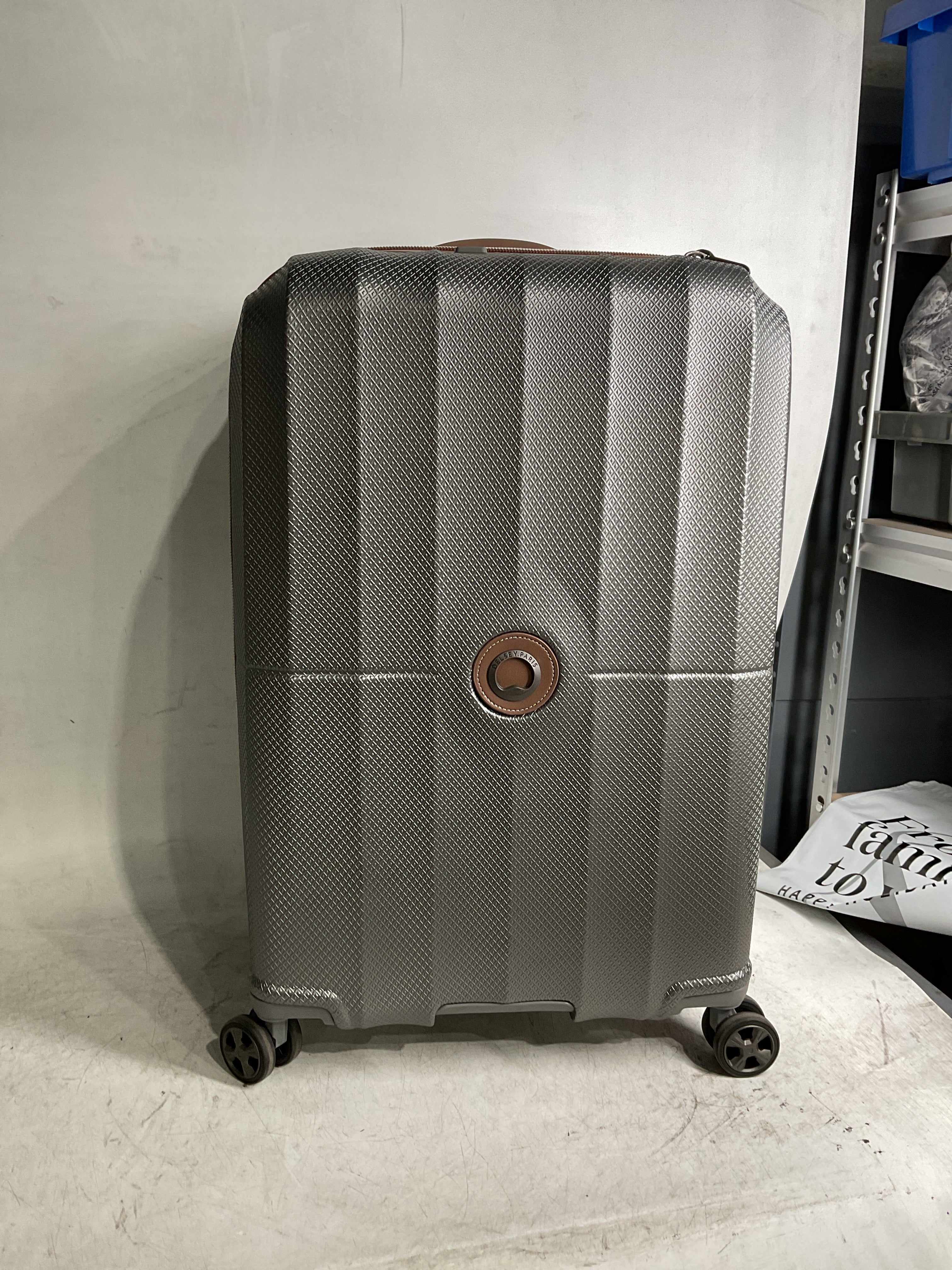 Delsey Paris Carrousel 28" Expandable Carry-On Spinner ( Platinum , Checked-Medium 24 Inch ) Platinum Checked Medium 24 Inch U4