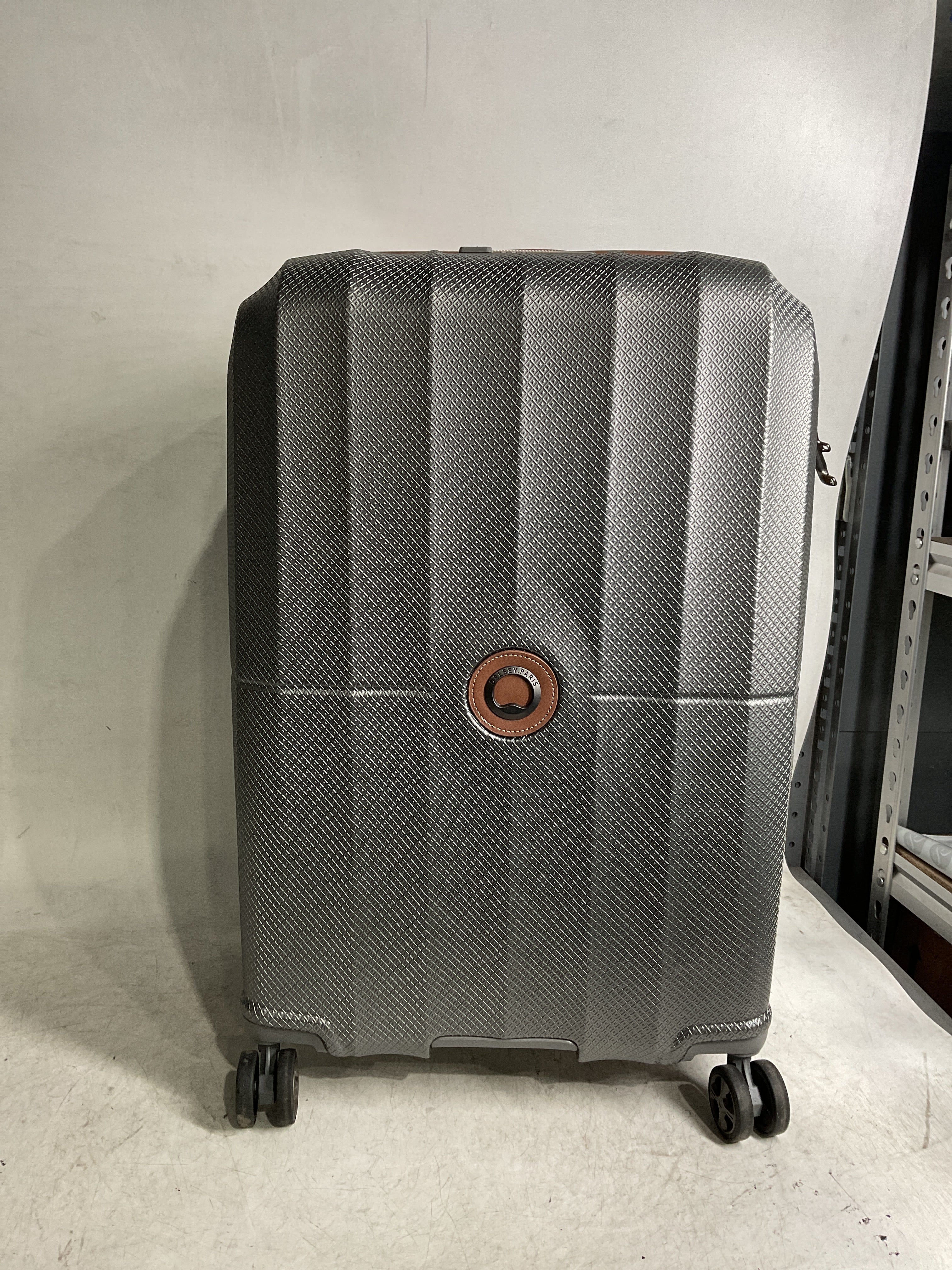 Delsey Paris Carrousel 28" Expandable Carry-On Spinner ( Platinum , Checked-Medium 24 Inch ) Platinum Checked Medium 24 Inch U5
