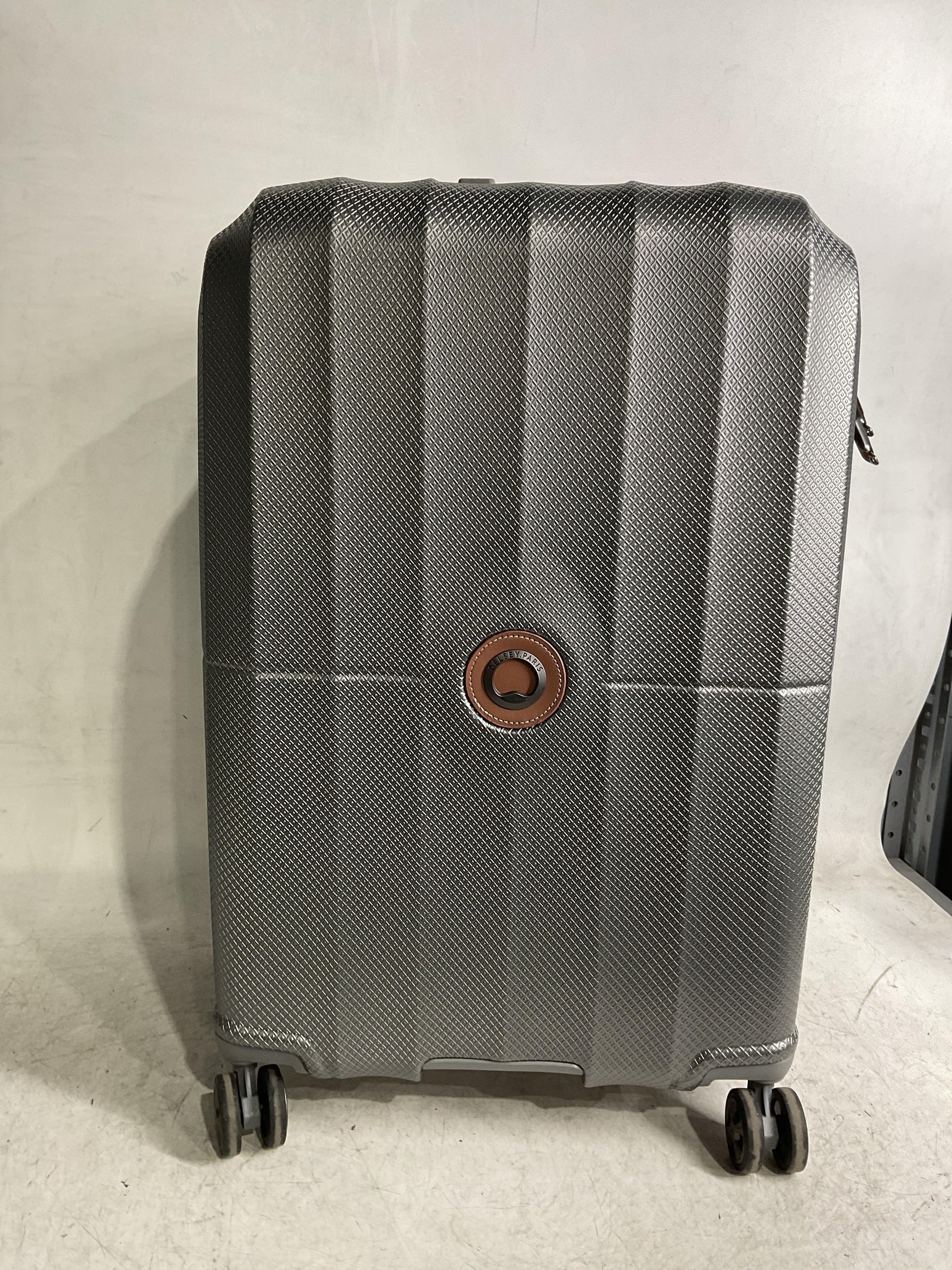 Delsey Paris Carrousel 28" Expandable Carry-On Spinner ( Platinum , Checked-Medium 24 Inch ) Platinum Checked Medium 24 Inch U6