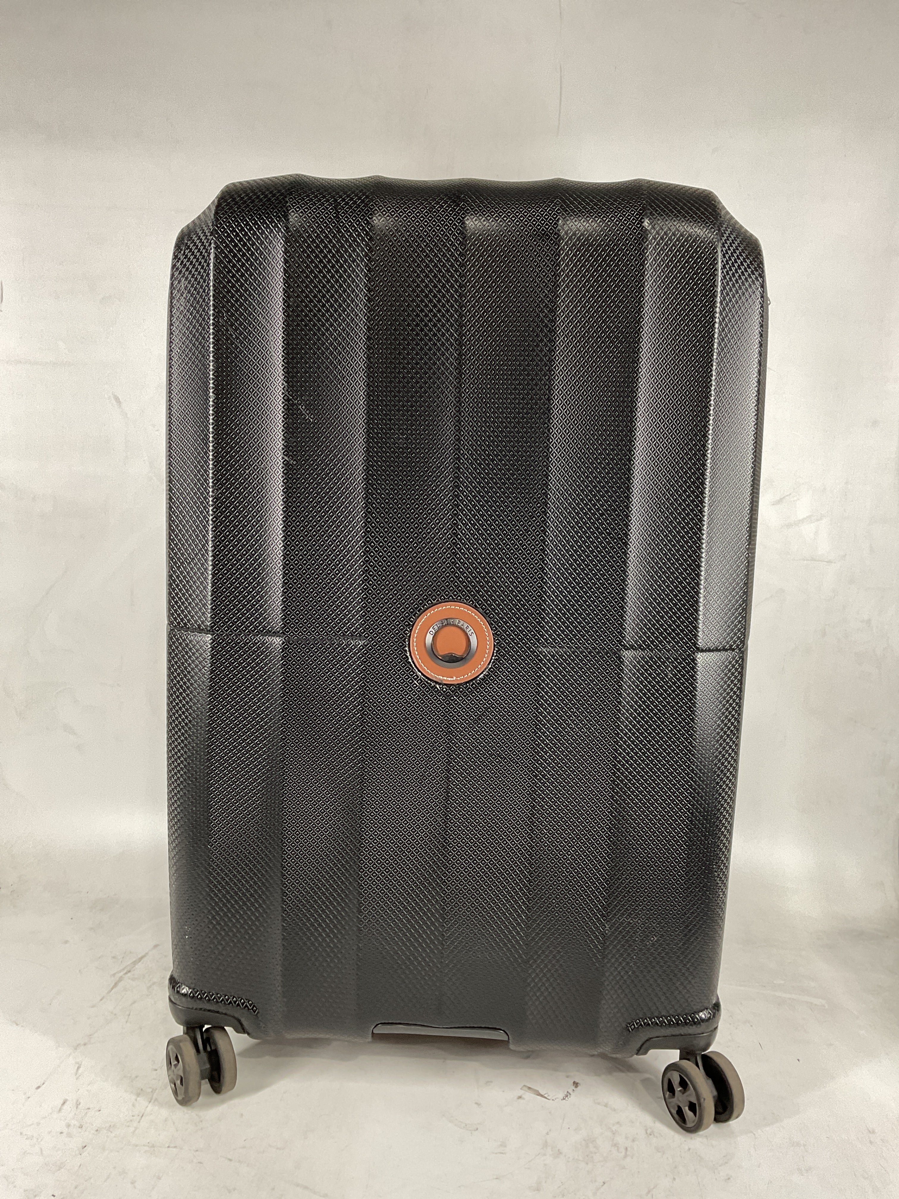 DELSEY Paris St. Tropez Hardside Expandable Luggage with Spinner Wheels Black Checked Large 28 Inch U2