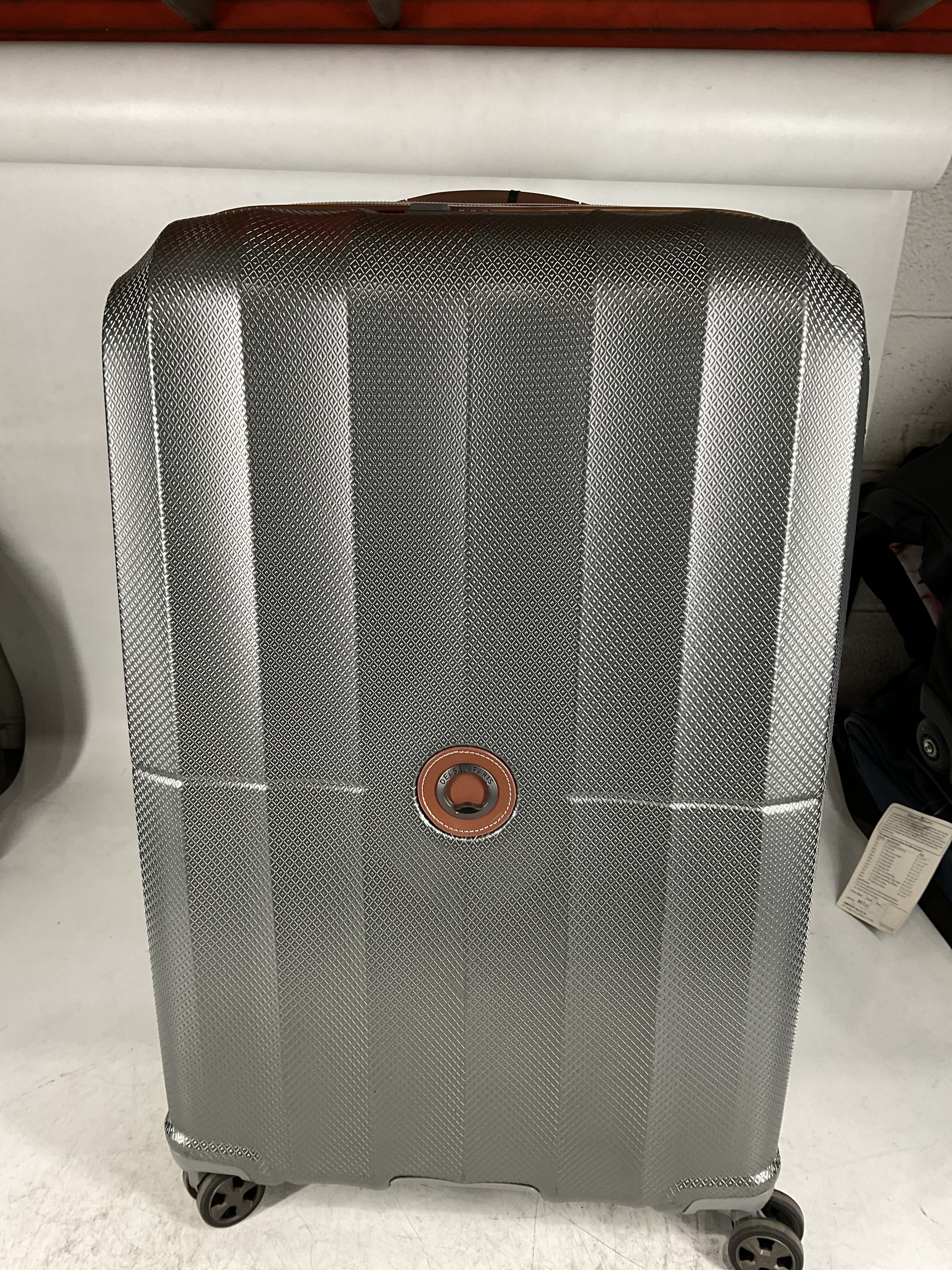 DELSEY Paris Carrousel Hardside Expandable Luggage with Spinner Wheels Graphite Checked Large 28 Inch U5
