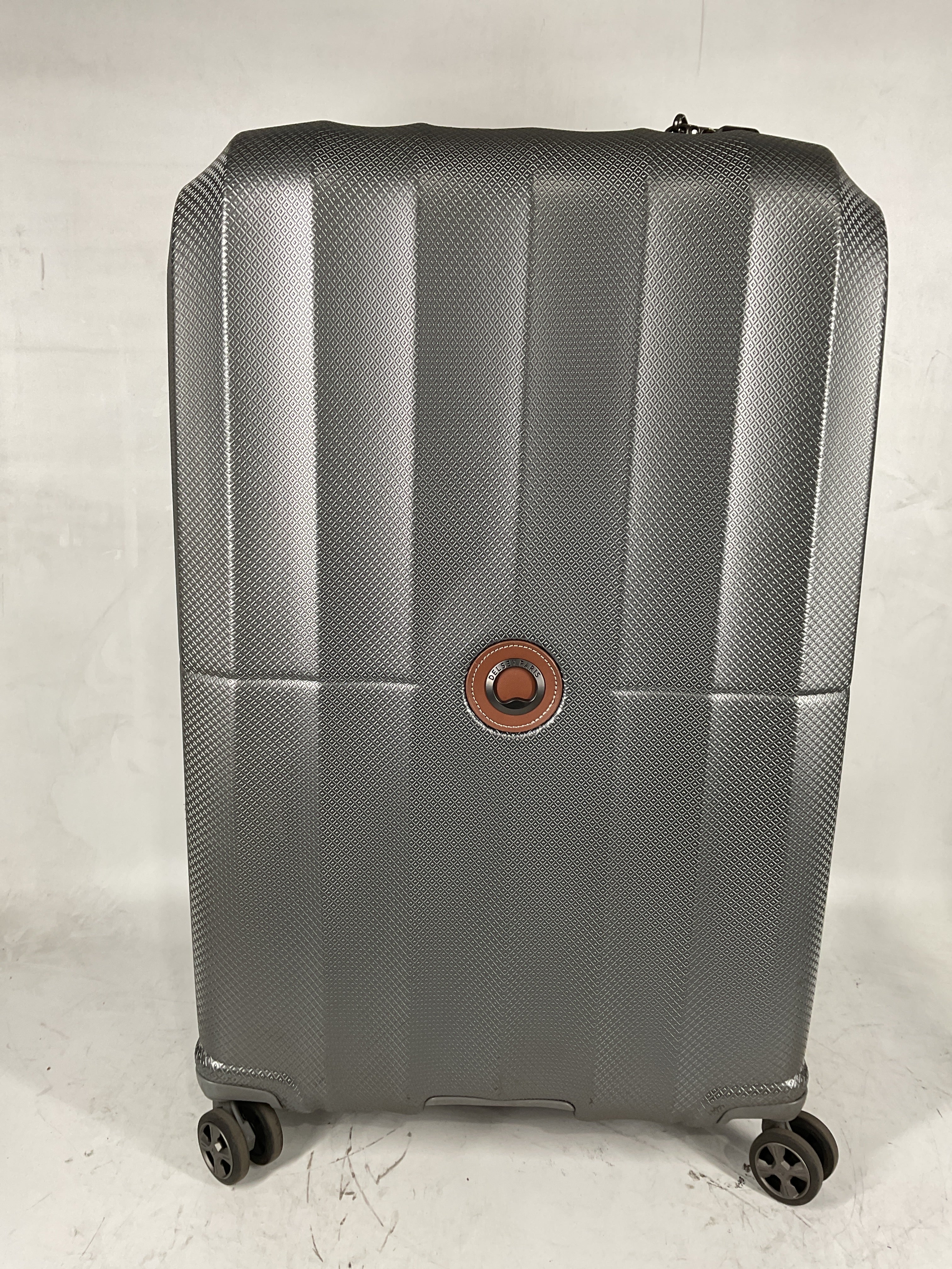 DELSEY Paris Carrousel Hardside Expandable Luggage with Spinner Wheels Graphite Checked Large 28 Inch U7