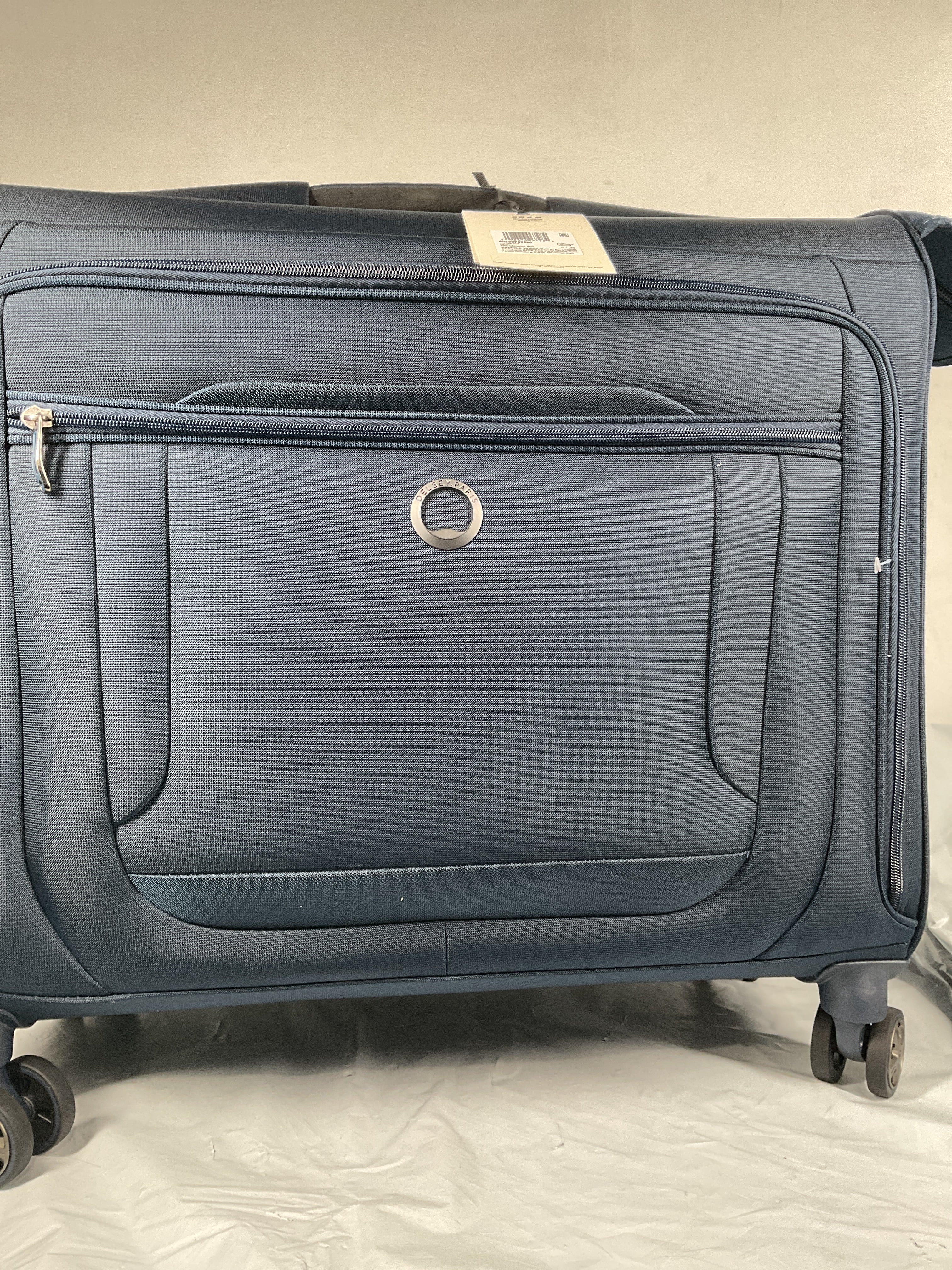 DELSEY Paris Helium DLX Carryon Garment Bag with Spinner Wheels ( Blue , Carry on 20 Inch ) Blue Carry On 20 Inch U2
