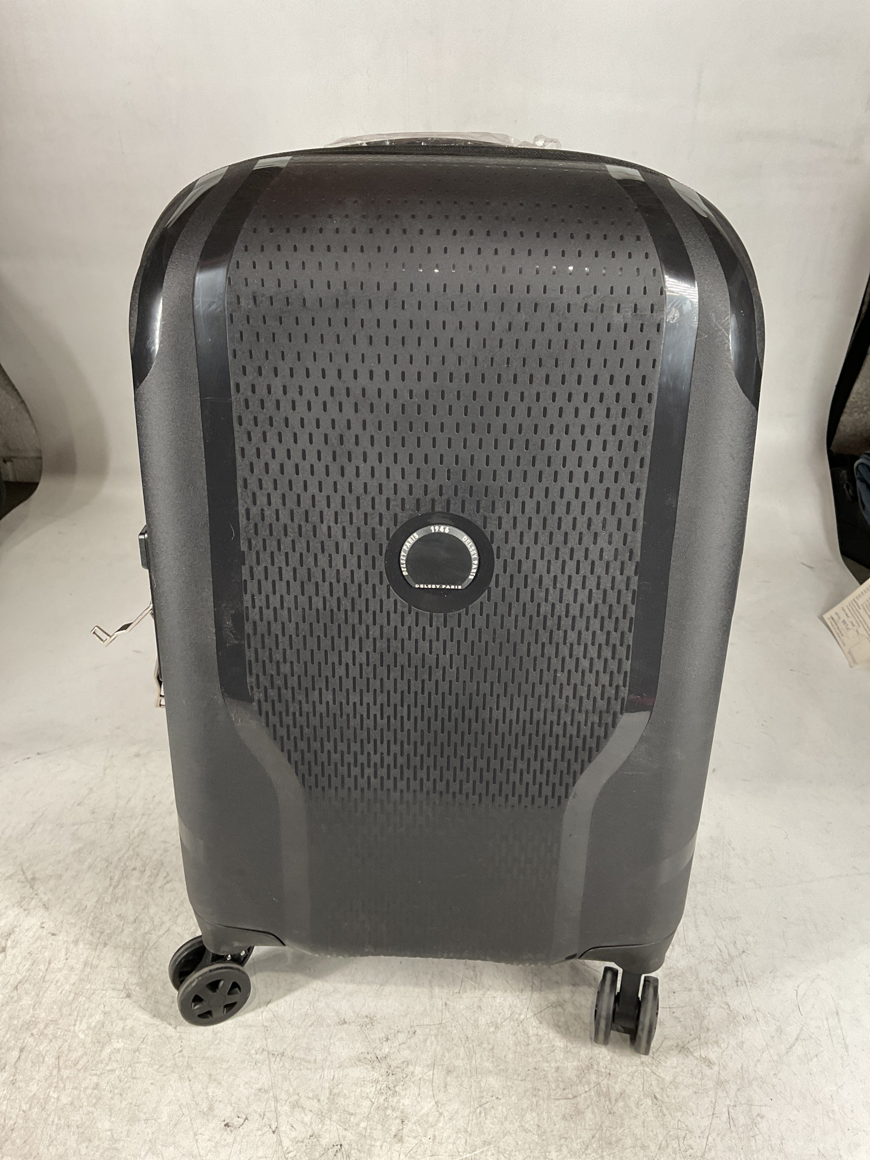 DELSEY Paris Clavel Hardside Expandable Luggage with Spinner Wheels BLACK Carry On 19 Inch U3