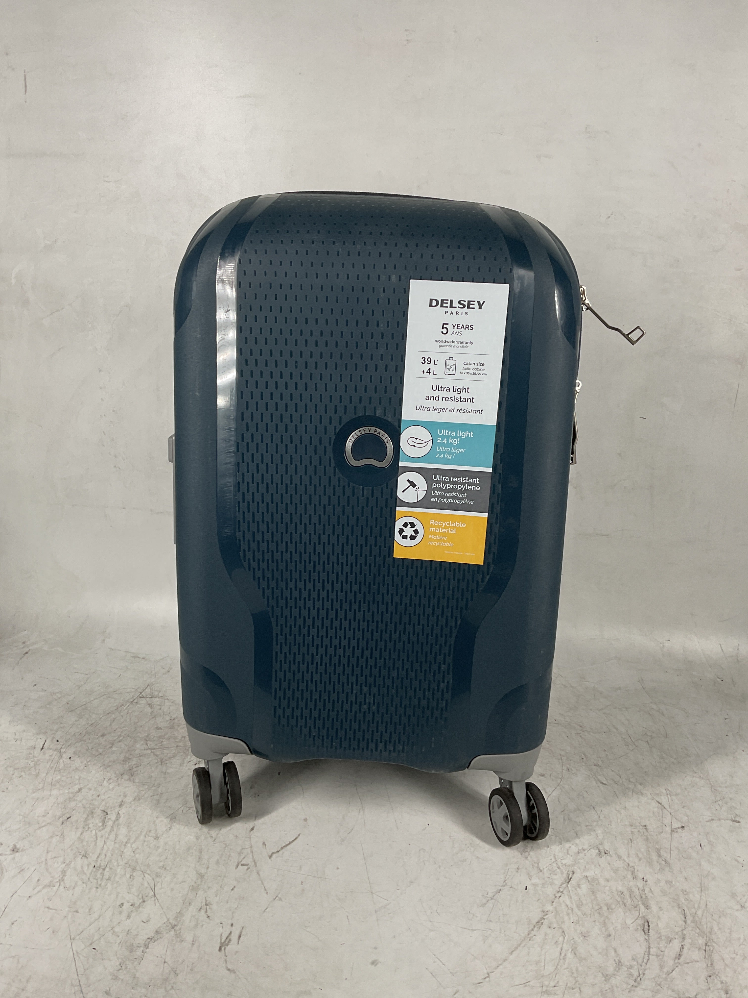 DELSEY Paris Clavel Hardside Expandable Luggage with Spinner Wheels ( BLUE JEAN , Carry-On 19 Inch ) BLUE JEAN Carry On 19 Inch U19