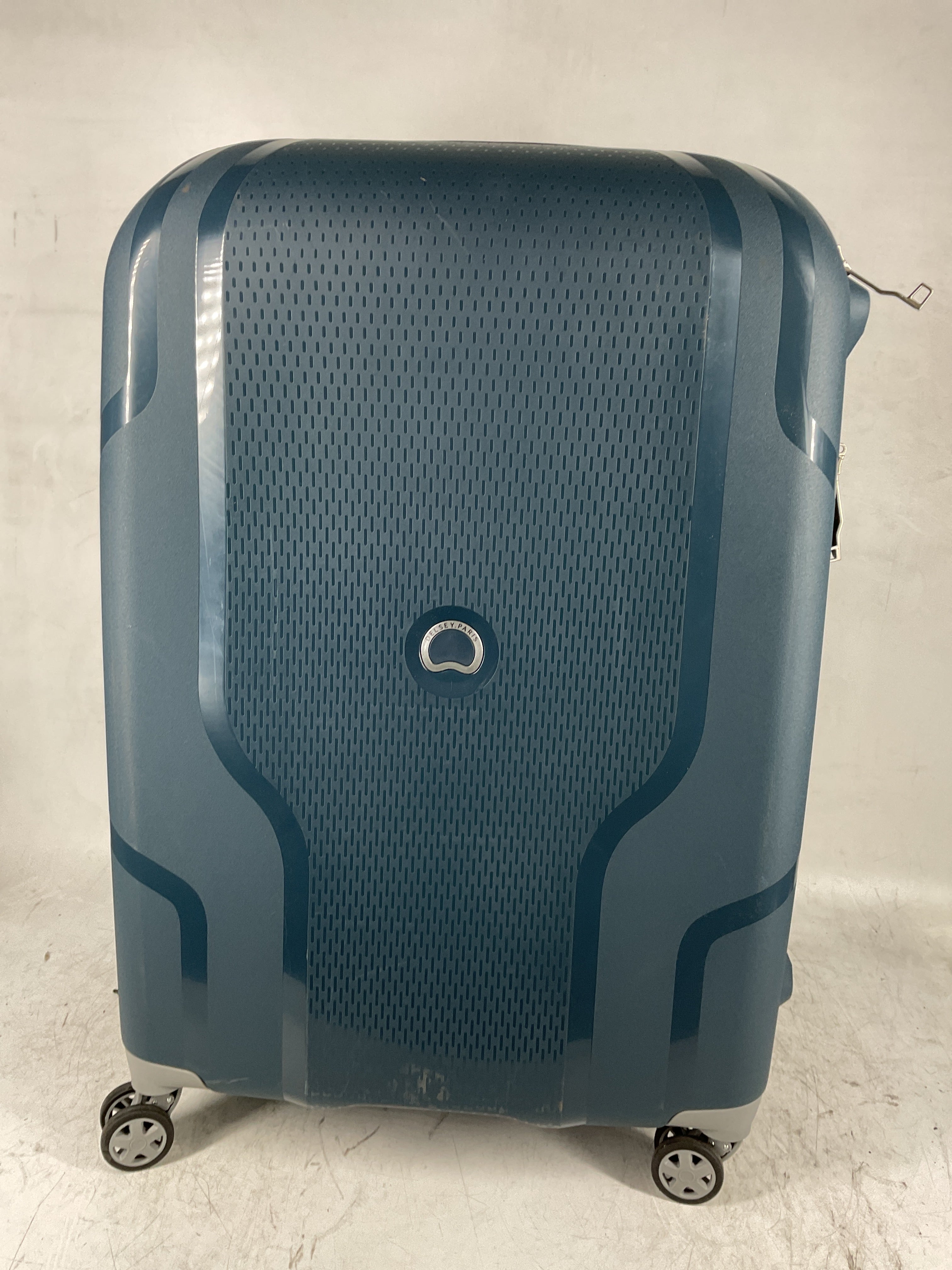 DELSEY Paris Clavel Hardside Expandable Luggage with Spinner Wheels ( BLUE JEAN , Checked-Medium 25 Inch ) BLUE JEAN Checked Medium 25 Inch U1