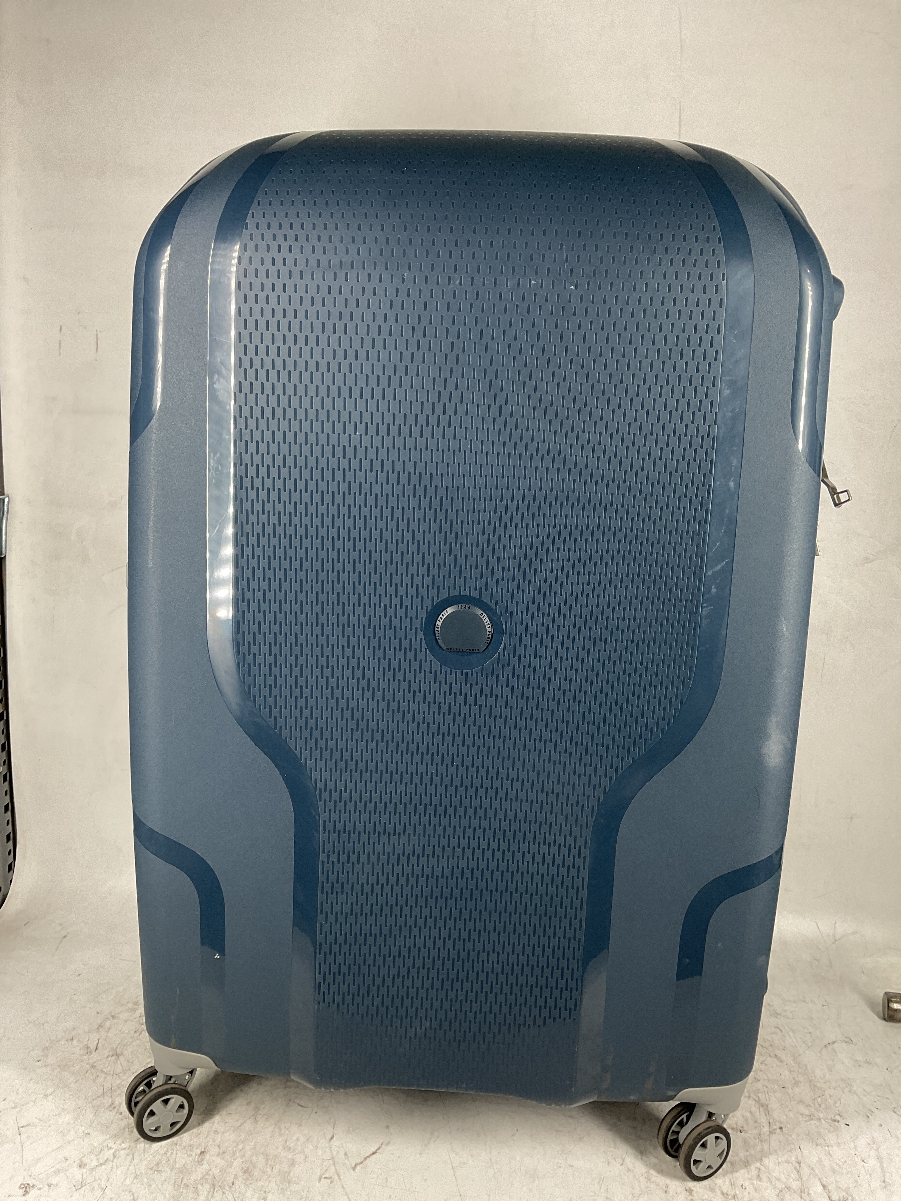 DELSEY Paris Clavel Hardside Expandable Luggage with Spinner Wheels ( BLUE JEAN , Checked-Large 30 Inch ) BLUE JEAN Checked Large 30 Inch U10